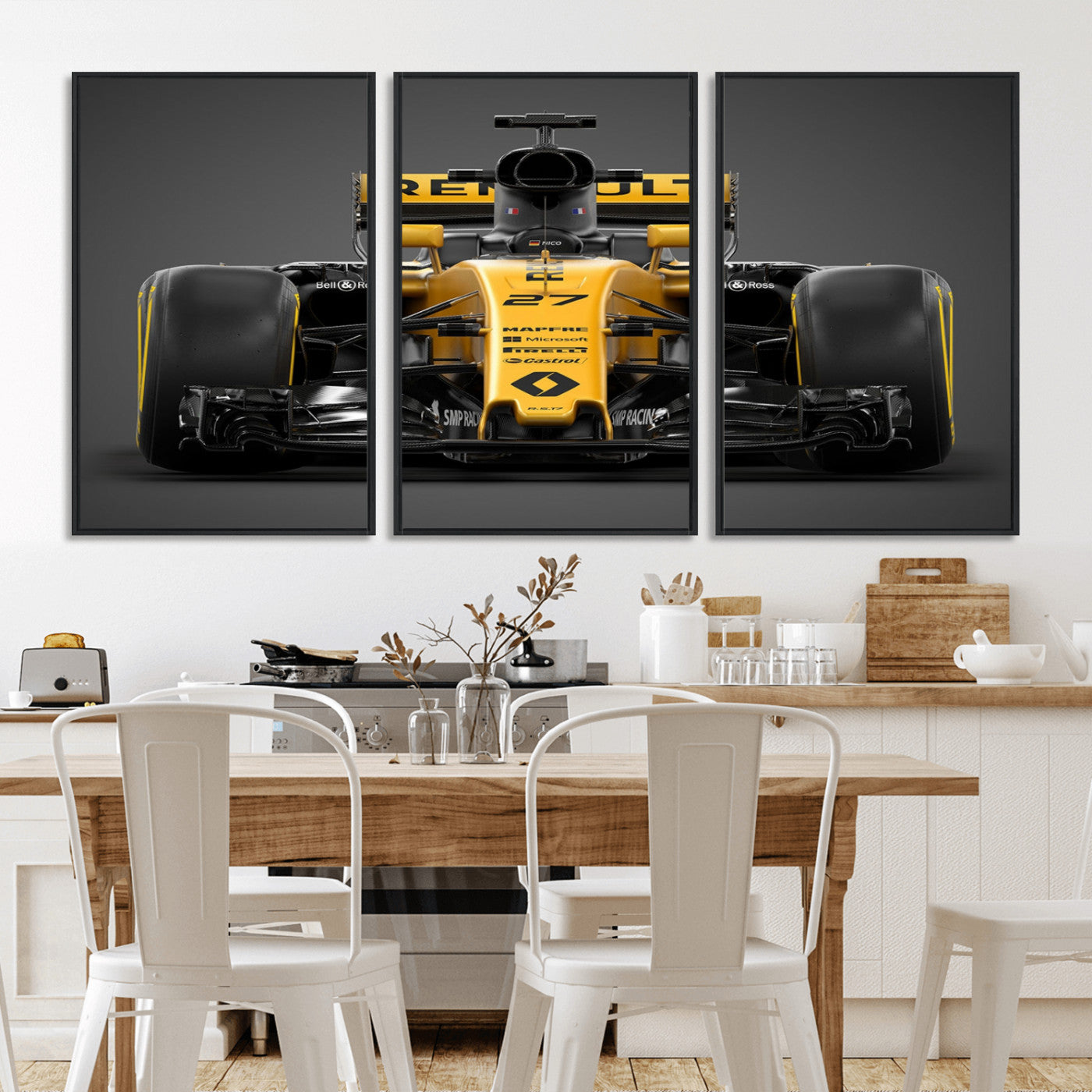 62882-MGV-CV-36X24-Renault F1 Racing Car Print - High-Performance Formula 1 Motorsport Wall Art, Perfect Gift for Racing Fans and Car Enthusiasts