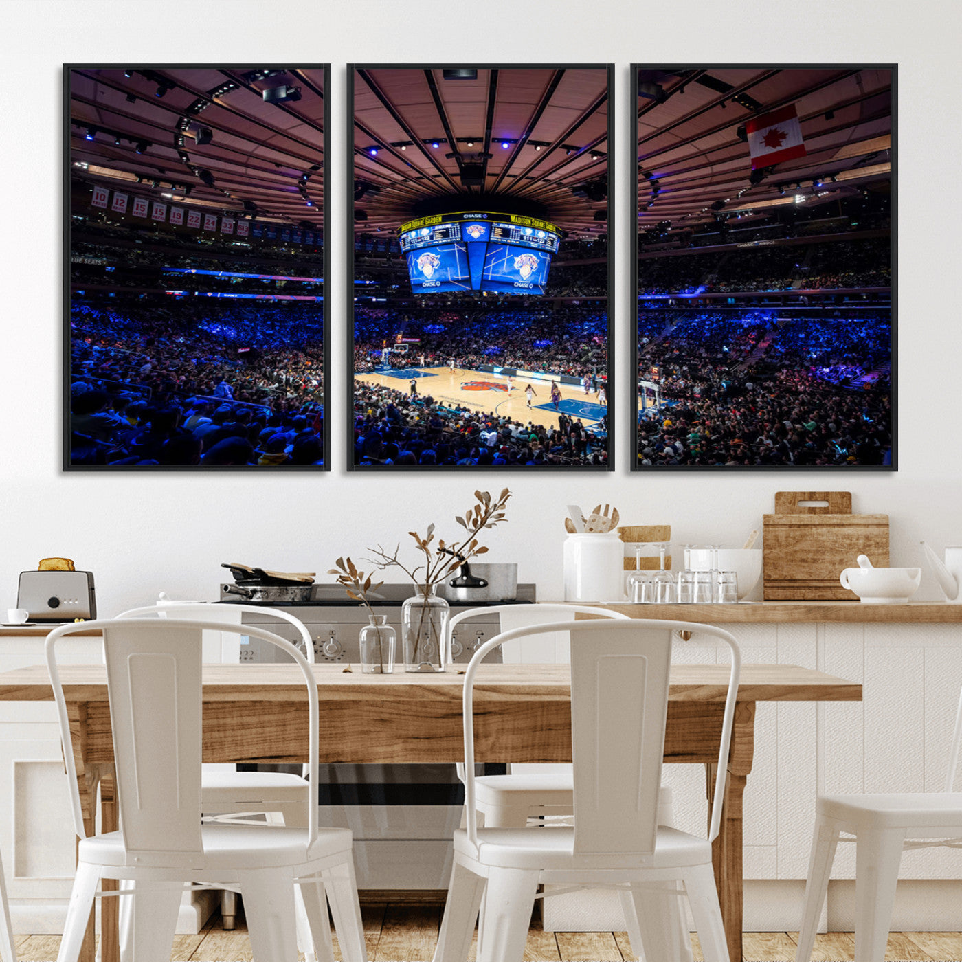 20491-MGV-CV-36X24-Madison Square Garden Wall Art Canvas Print, Framed New York Stadium Art Picture Print, MSG Stadium Perfect Sport Room Decor