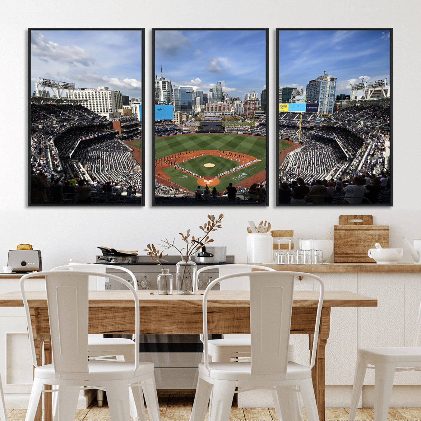 87122-MGV-CV-36X24-Petco Park Field Wall Art Canvas Print, Framed San Diego Stadium Art Picture Print, Petco Park Stadium Perfect Sport Room Decor