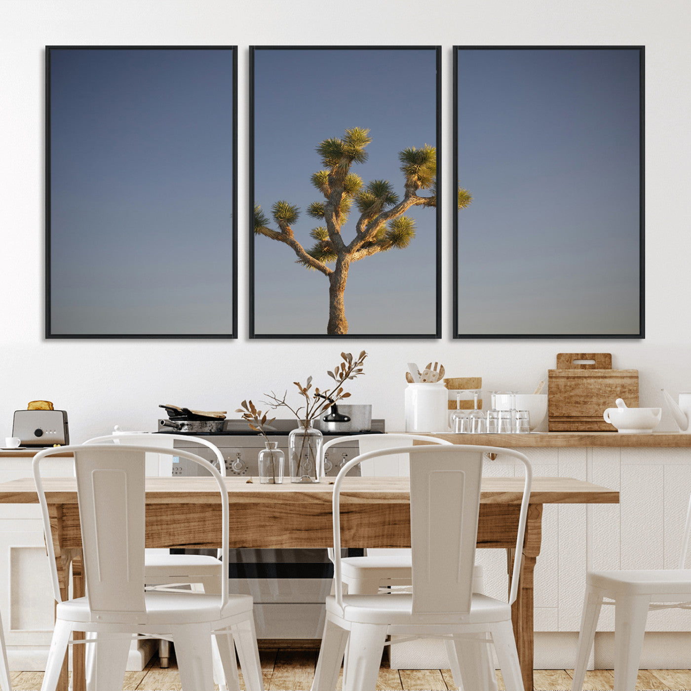 54552043-MGV-CV-36X24-Joshua Tree Art Wall Art Canvas Print, Framed Desert Landscape Art Picture Print, Southwestern Nature Perfect Southwestern Boho