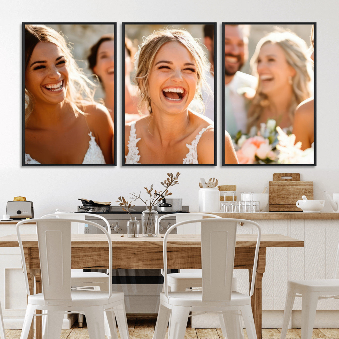 CSTM912-MGV-CV-36X24-Framed Wedding Canvas Print - Custom Wall Art Keepsake for Couples, Elegant Home Decoration Gift, Create Your Own Photo Canvas