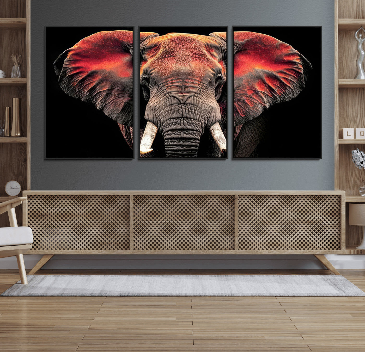 54719-MGV-CV-36X24-Elephant Wall Art – Majestic African Elephant Canvas Print, Wildlife Safari Animal Decor for Living Room, Bedroom, Office or Man