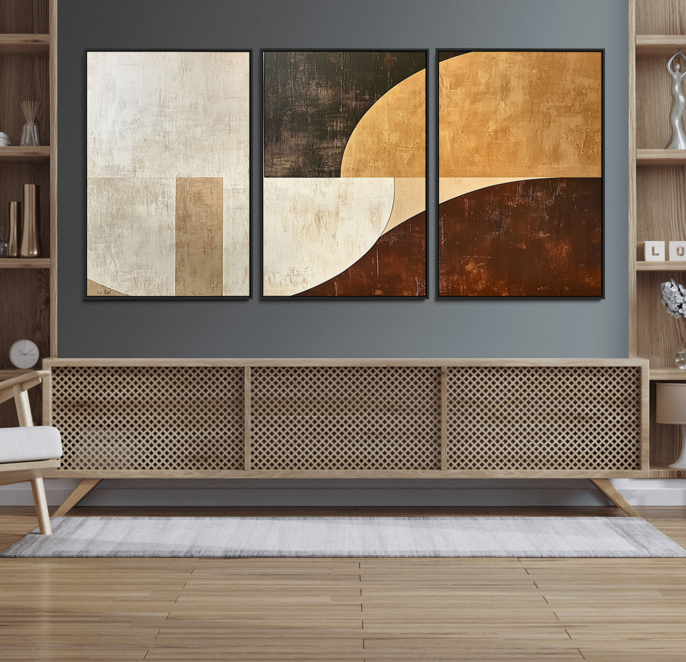 15030-MGV-CV-36X24-Wabi Sabi Wall Art Canvas Print, Framed Modern Abstract Art Picture Print, Minimalist Zen Perfect Minimalist Modern Decor Artwork