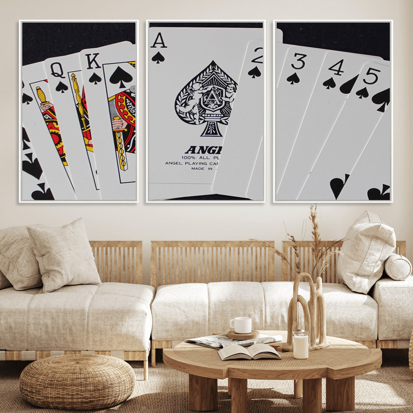 56787-MGV-CV-36X24-Playing Cards – Classic Poker Deck with Spades, Standard Size Durable Casino Quality Card Set for Magic Tricks, Blackjack, Bridge,