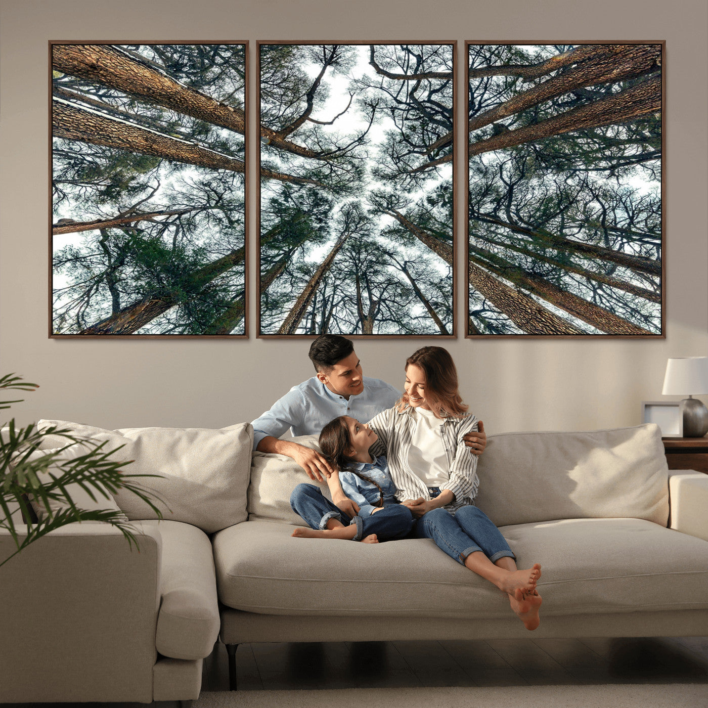 18790-MGV-CV-36X24-Pine Canopy Wall Art – Panoramic View of Towering Pines Canvas Print, Nature-Inspired Decor for Office, Cabin or Living Room