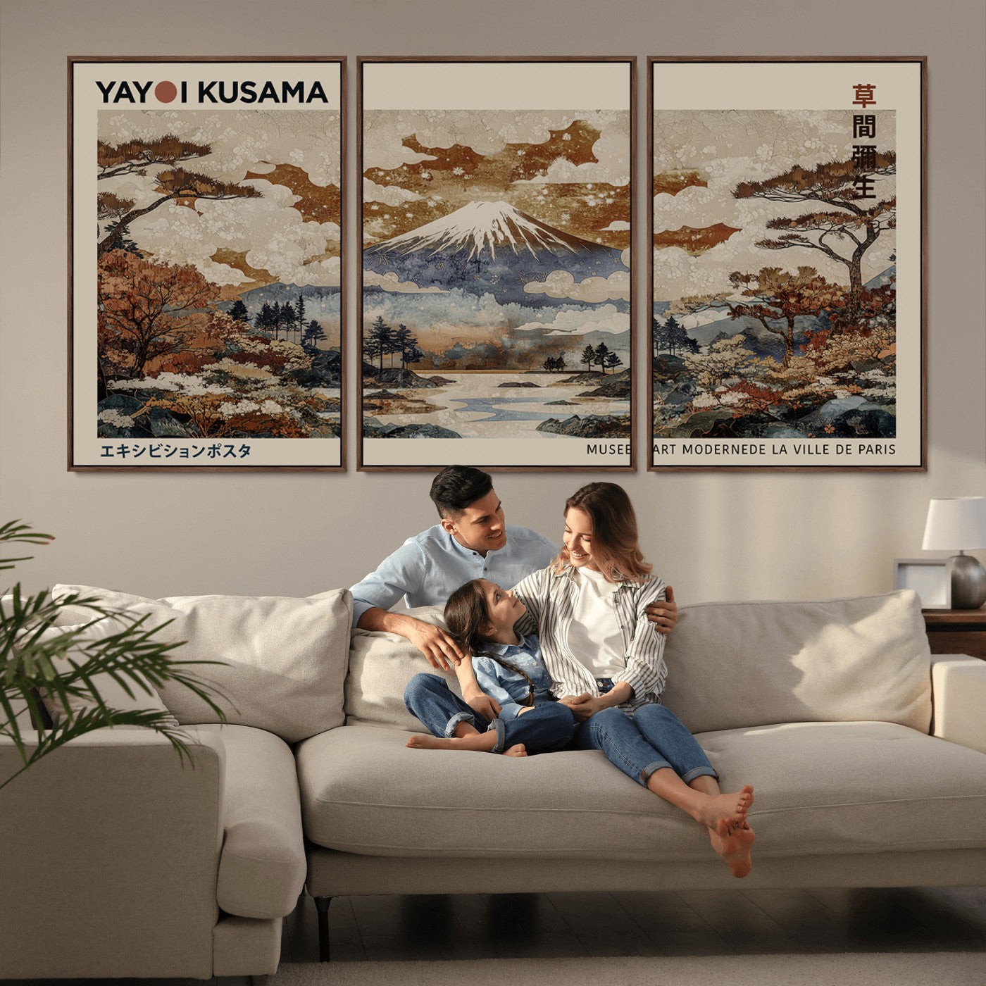 11778299-MGV-CV-36X24-Japanese Landscape Wall Art – Mount Fuji Canvas Print, Asian Inspired Nature Decor for Living Room, Bedroom, Office or Studio