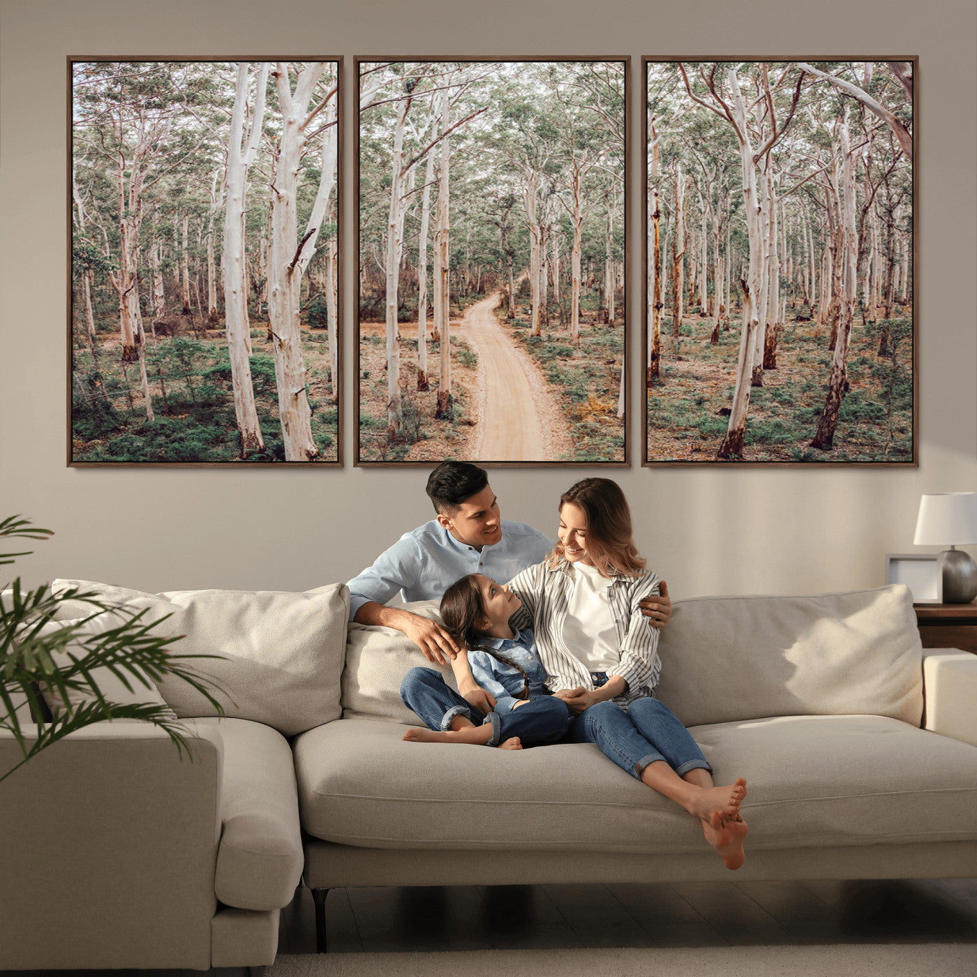 24760563-MGV-CV-36X24-Forest Wall Art – Tranquil Woodland Path Canvas Print, Scenic Nature Photography Decor for Bedroom, Living Room, Office, Cabin or