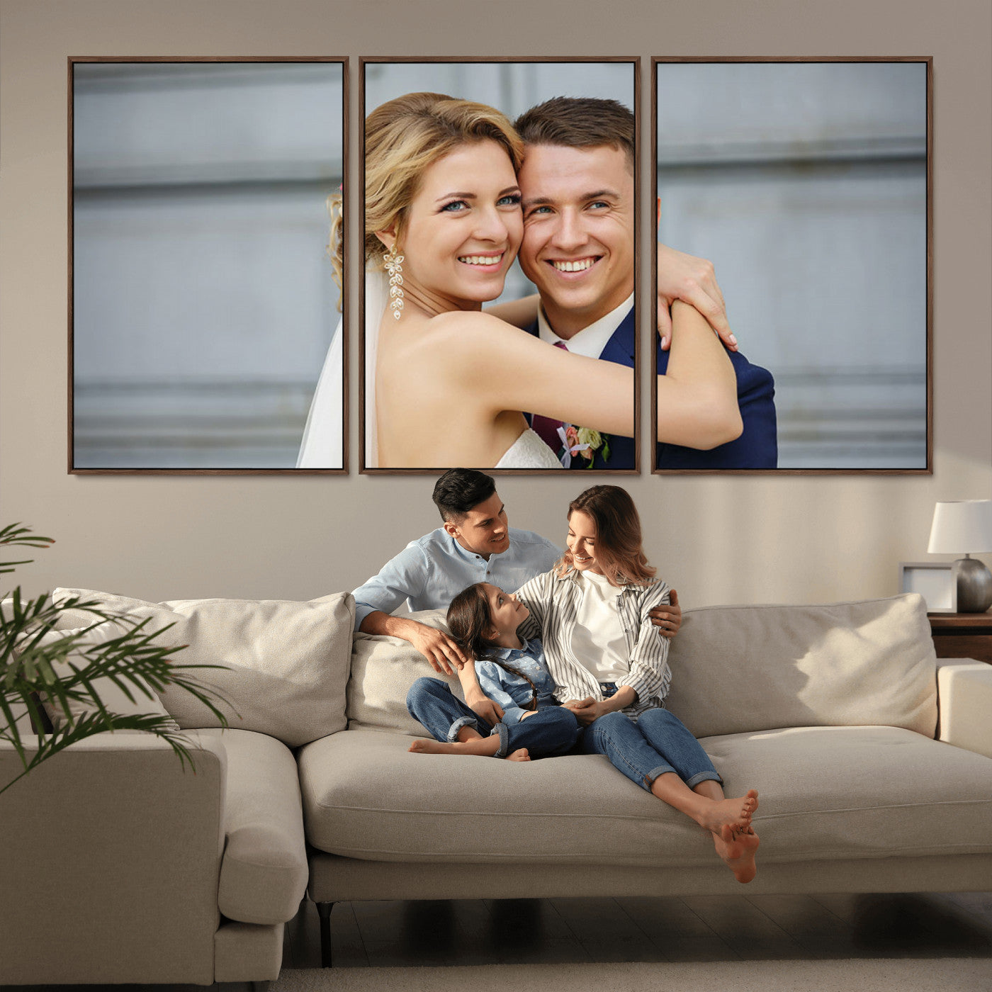 CSTM6030-MGV-CV-36X24-Custom Canvas Wall Art – Personalized Photo Print for Wedding, Anniversary or Gift, Ready to Hang Canvas for Home Decor