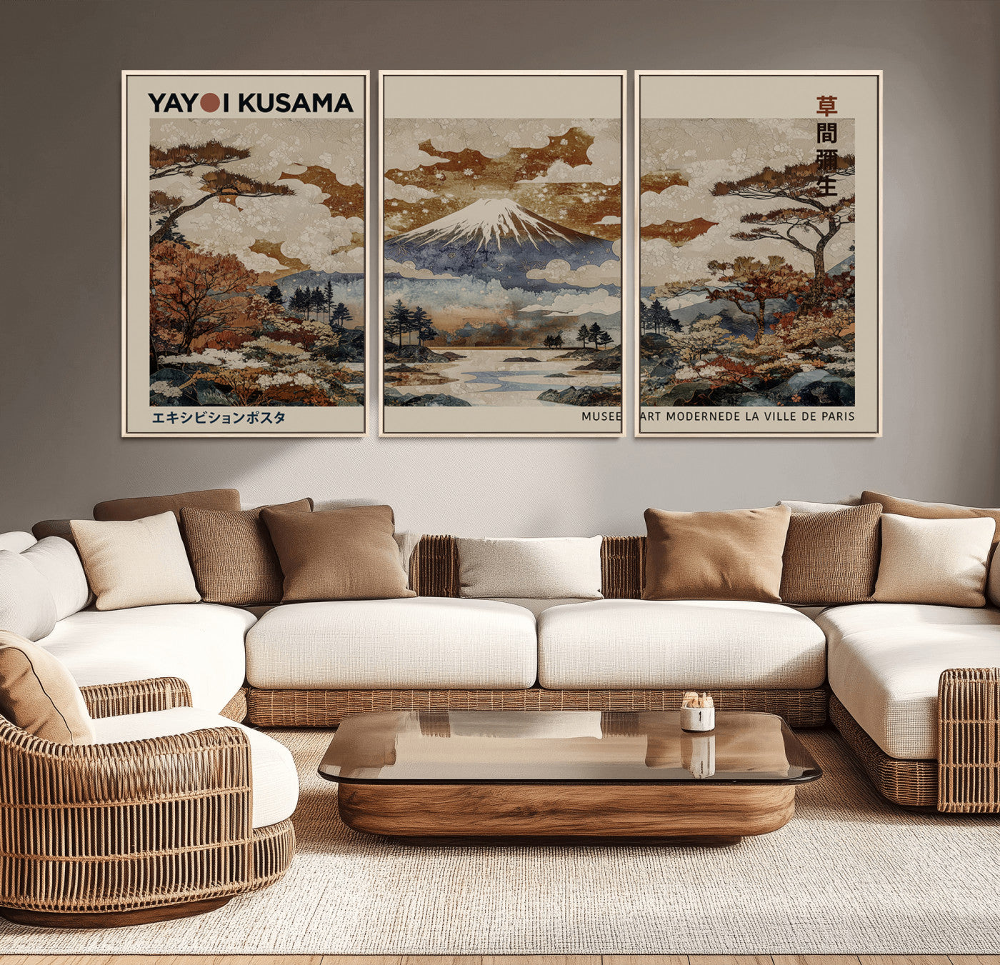 11778299-MGV-CV-36X24-Japanese Landscape Wall Art – Mount Fuji Canvas Print, Asian Inspired Nature Decor for Living Room, Bedroom, Office or Studio