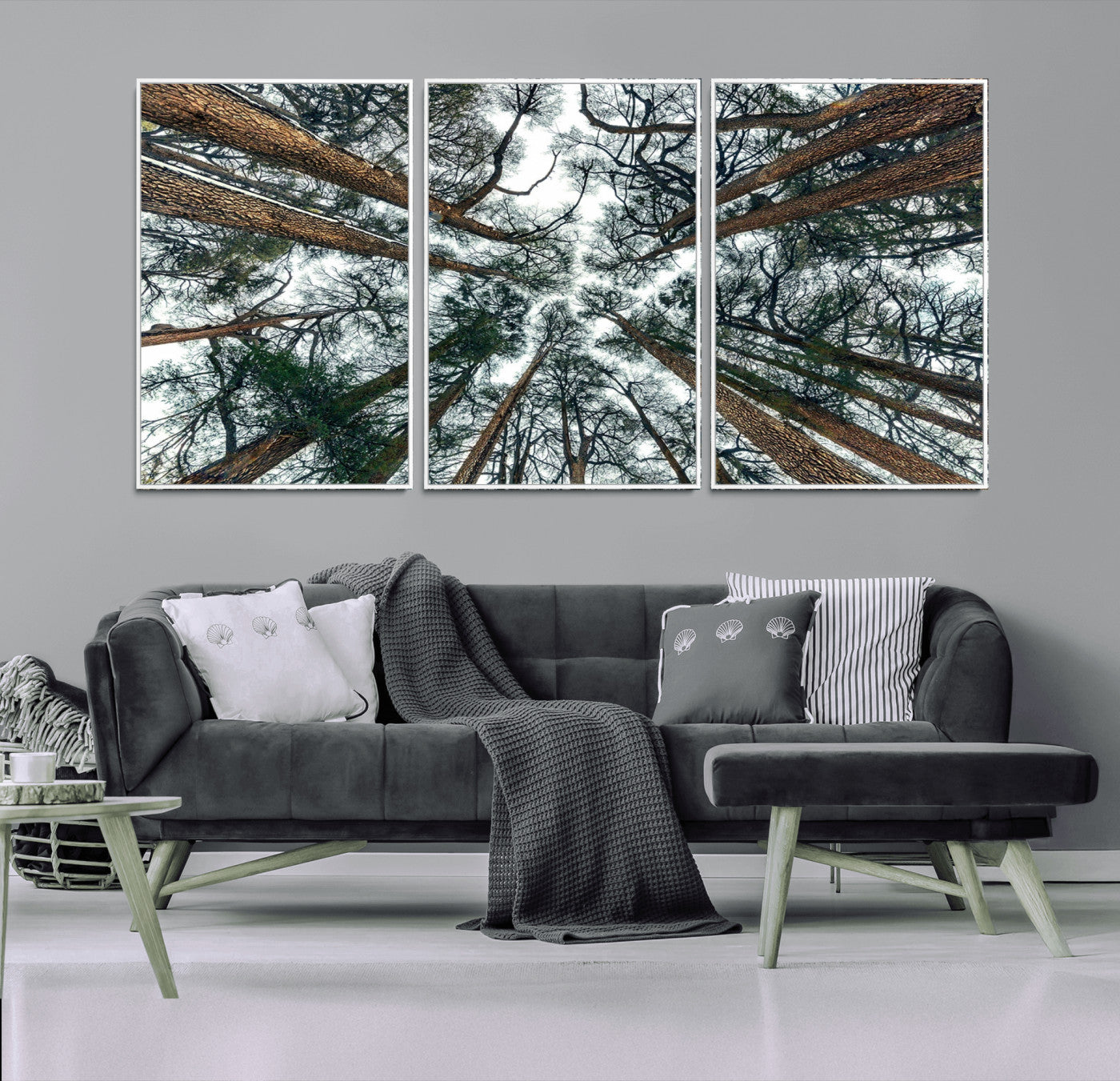18790-MGV-CV-36X24-Pine Canopy Wall Art – Panoramic View of Towering Pines Canvas Print, Nature-Inspired Decor for Office, Cabin or Living Room