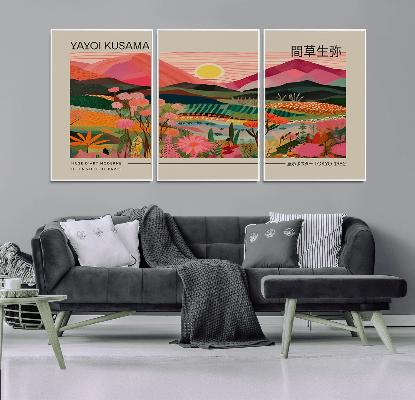 18304-MGV-CV-36X24-Sunset Mountain Landscape Wall Art – Panoramic Abstract Nature Canvas Print, Vibrant Wall Decor for Living Room, Bedroom, Office,