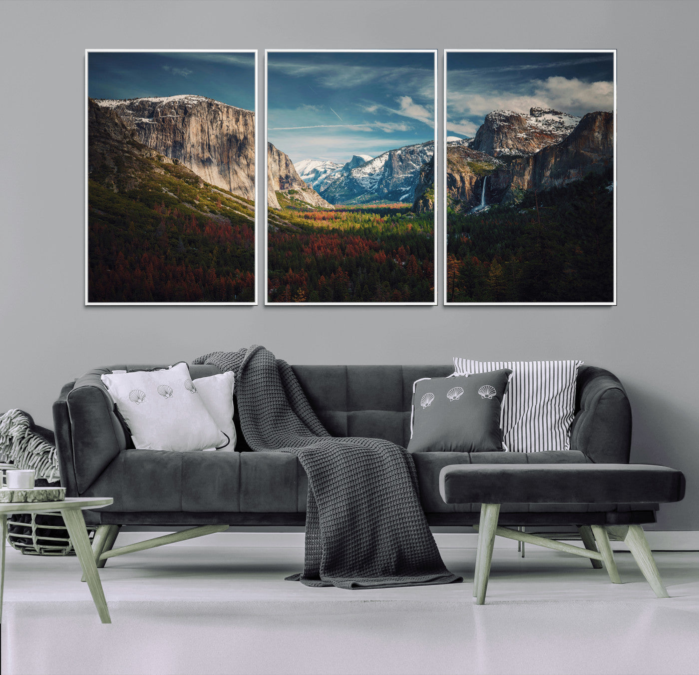 15244033-MGV-CV-36X24-Yosemite National Wall Art Canvas Print, Framed Mountain Landscape Art Picture Print, El Capitan Perfect Rustic Farmhouse Decor