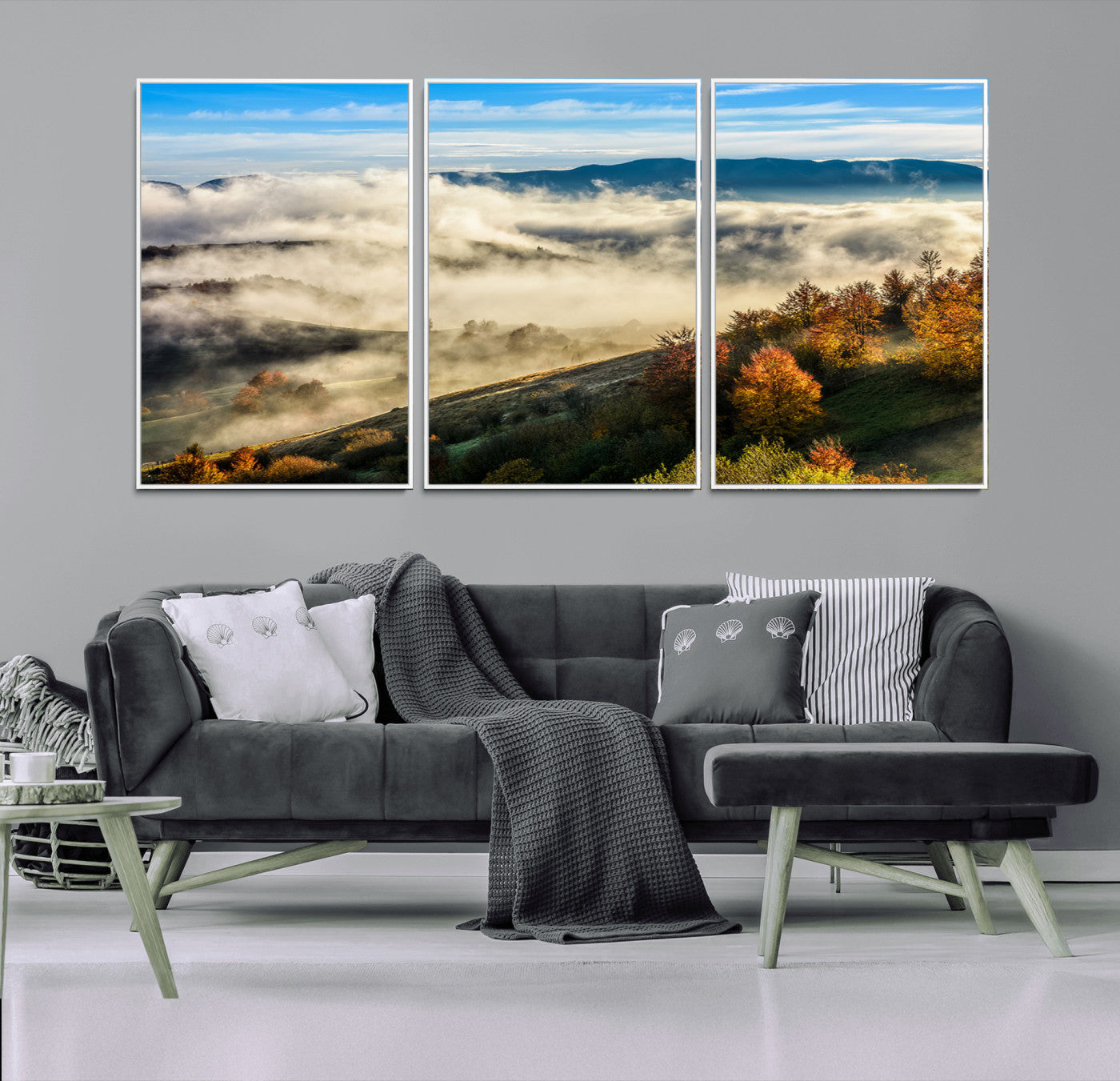 21551192-MGV-CV-36X24-Landscape Wall Art – Autumn Mountain View Canvas Print, Scenic Nature Photography Decor for Bedroom, Living Room, Office, Cabin or