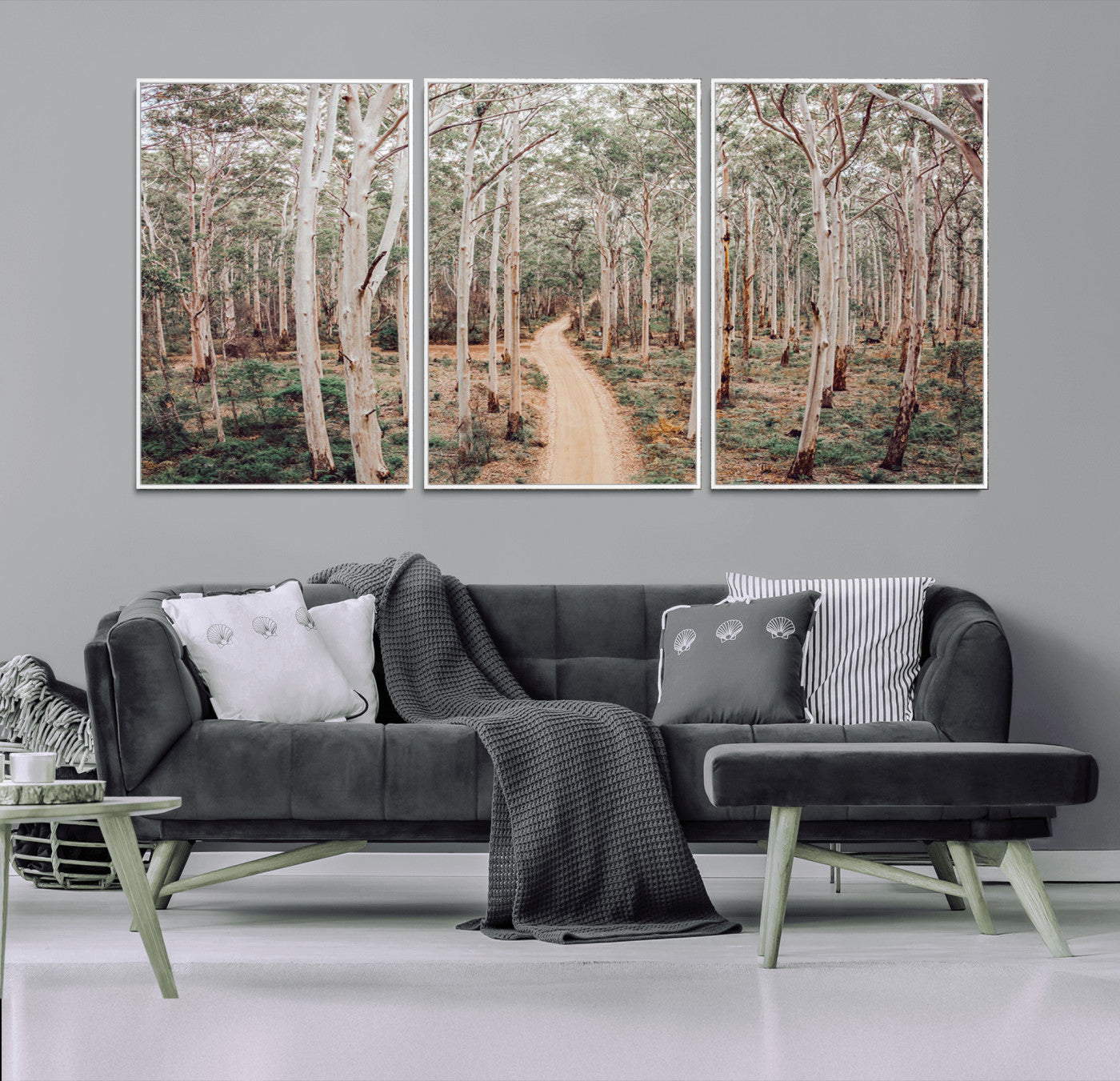 24760563-MGV-CV-36X24-Forest Wall Art – Tranquil Woodland Path Canvas Print, Scenic Nature Photography Decor for Bedroom, Living Room, Office, Cabin or