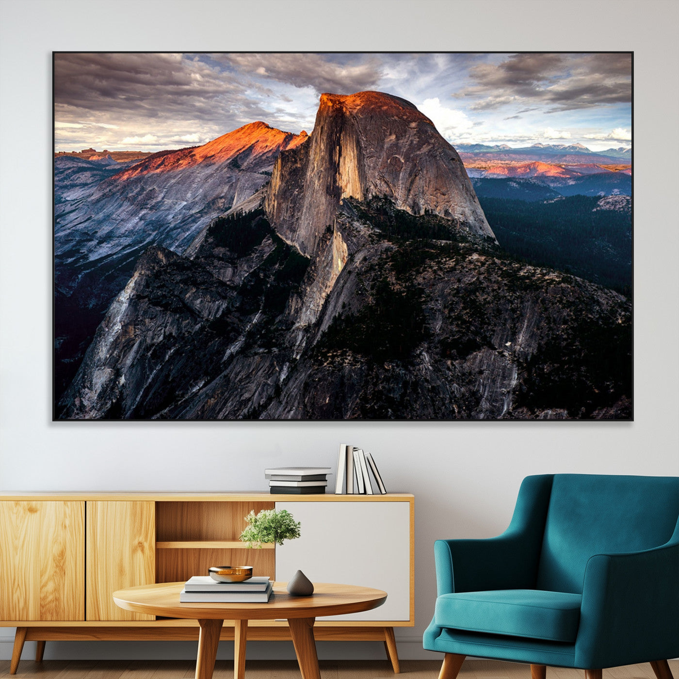 31332-MGV-CV-36X24-Mountain Landscape Wall Art – Majestic Sunset Rock Formation Canvas Print, Nature Scenic Decor for Living Room, Office, Cabin or
