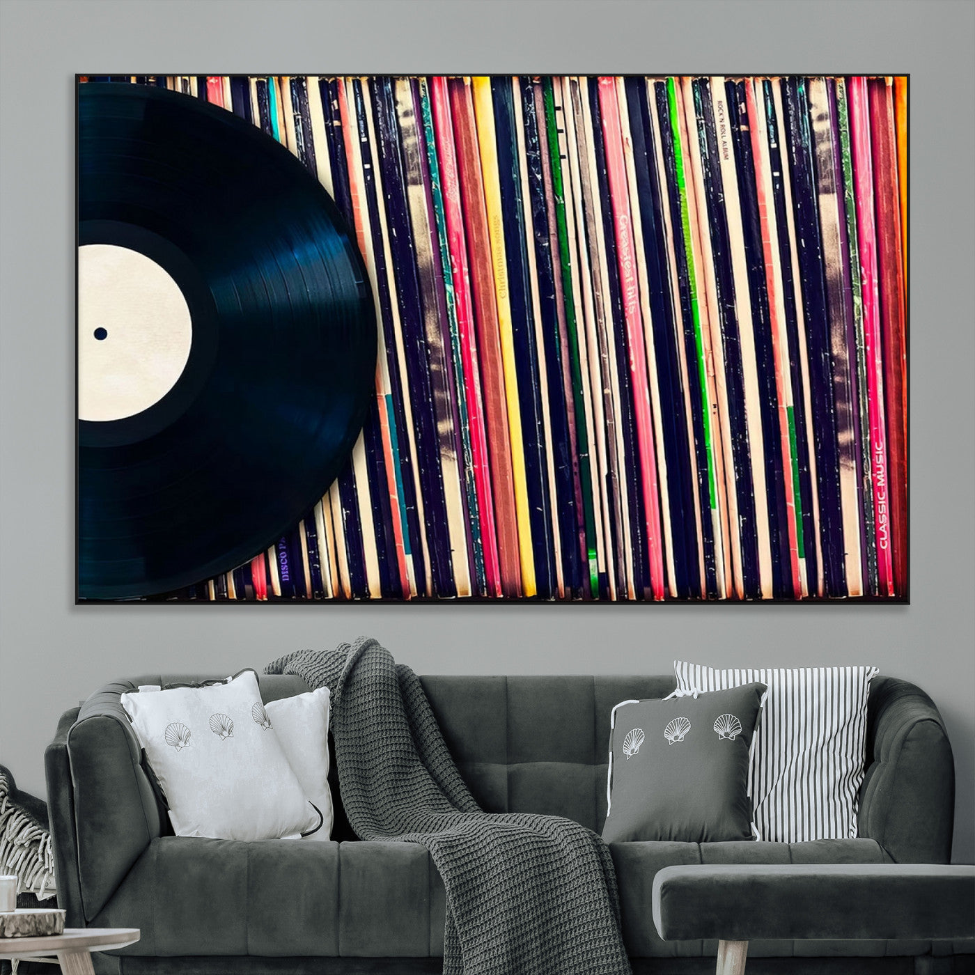 45029-MGV-CV-36X24-Misty Pine Forest Wall Art – Black and White Landscape Canvas Print, Foggy Trees Nature Photography, Modern Minimalist Decor for