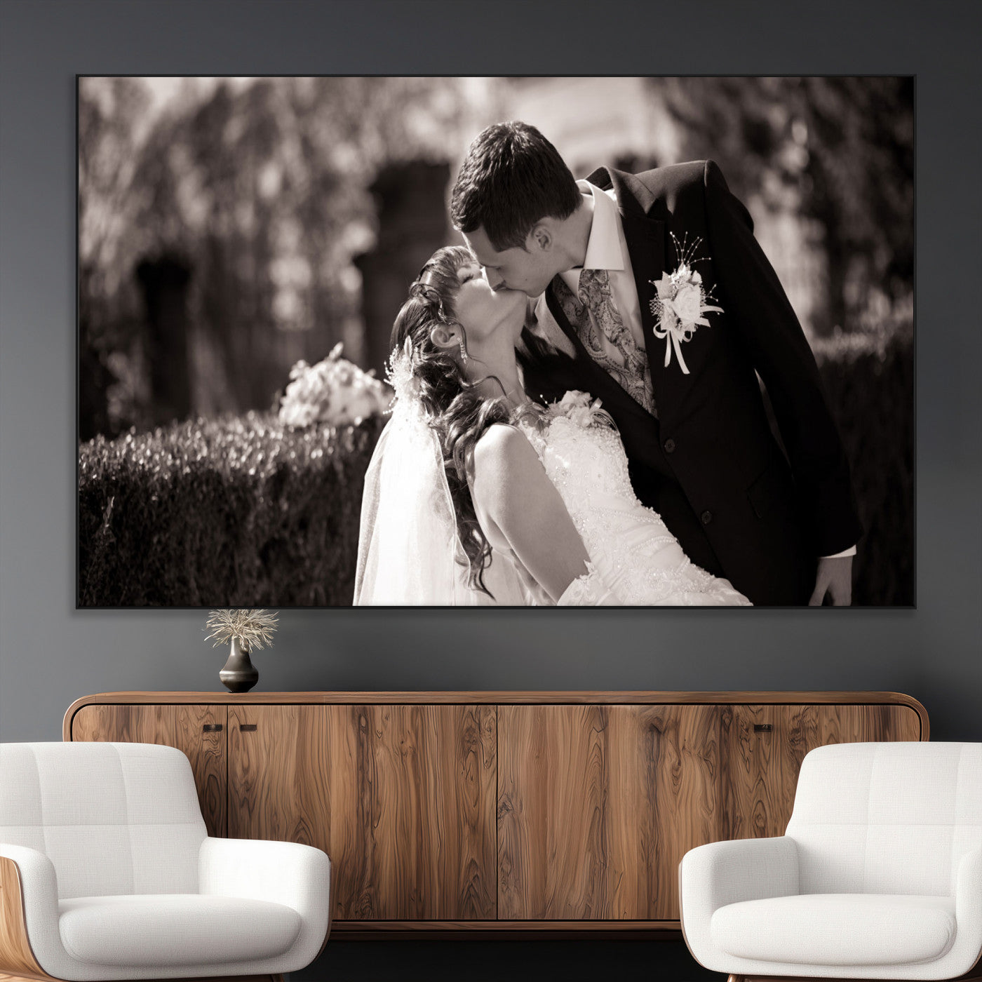 CSTM6030-MGV-CV-36X24-Custom Wedding Photo Print - Custom Wall Art Picture Print, Create Your Own Photo Canvas Print