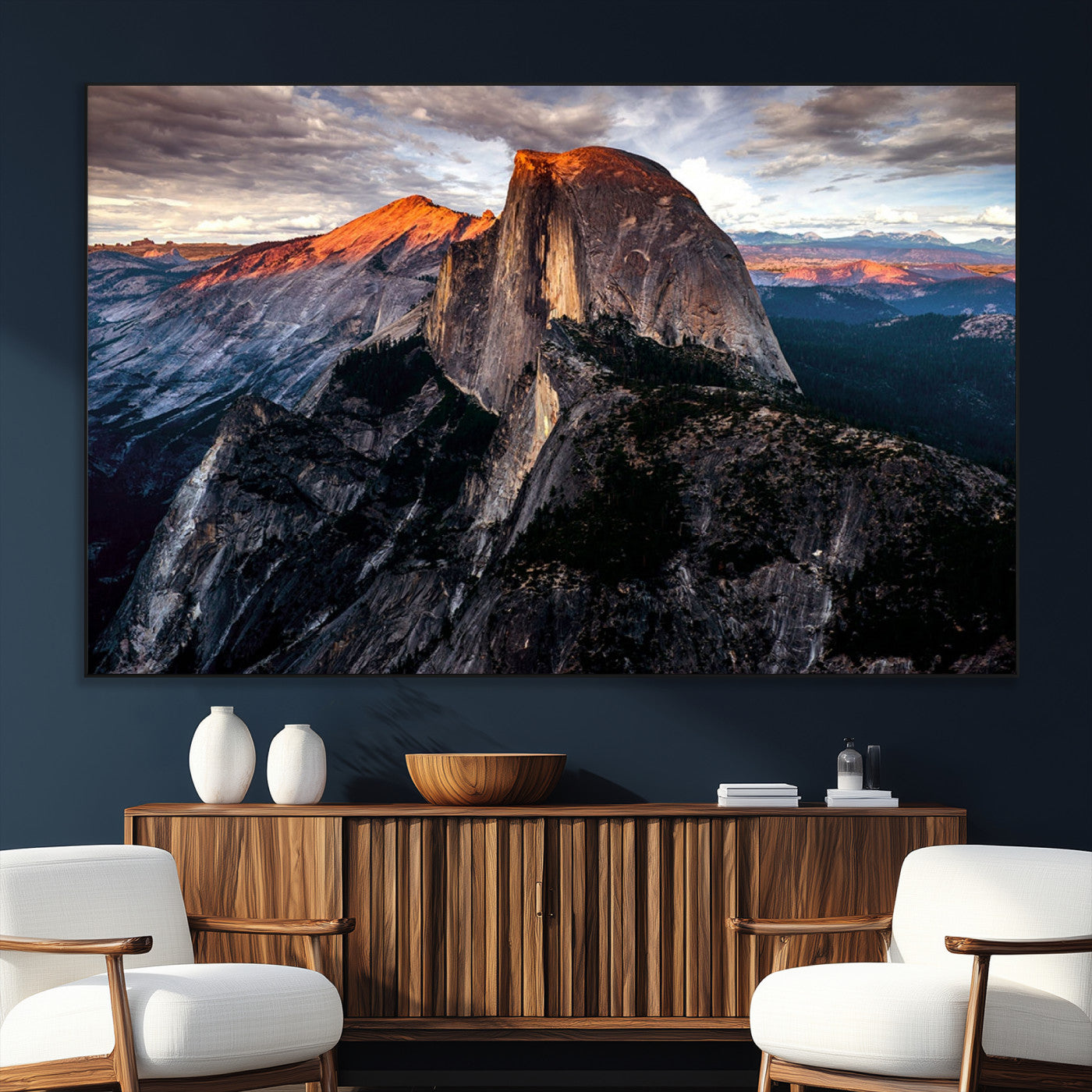 31332-SEG-FC-51X34_Oversize_Oversize-Mountain Landscape Wall Art – Majestic Sunset Rock Formation Canvas Print, Nature Scenic Decor for Living Room, Office, Cabin or