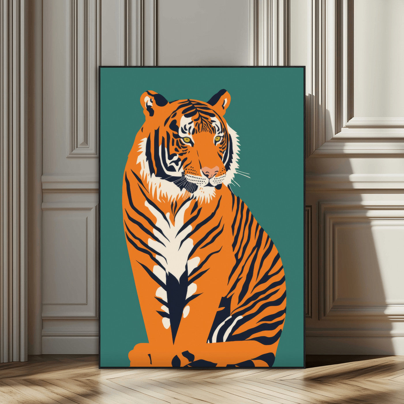 73620-SEG-FC-51X34_Oversize_Oversize-Tiger Wall Art – Bold Wildlife Canvas Print of Majestic Jungle Cat, Modern Animal Home Decor for Bedroom, Office, Living Room or