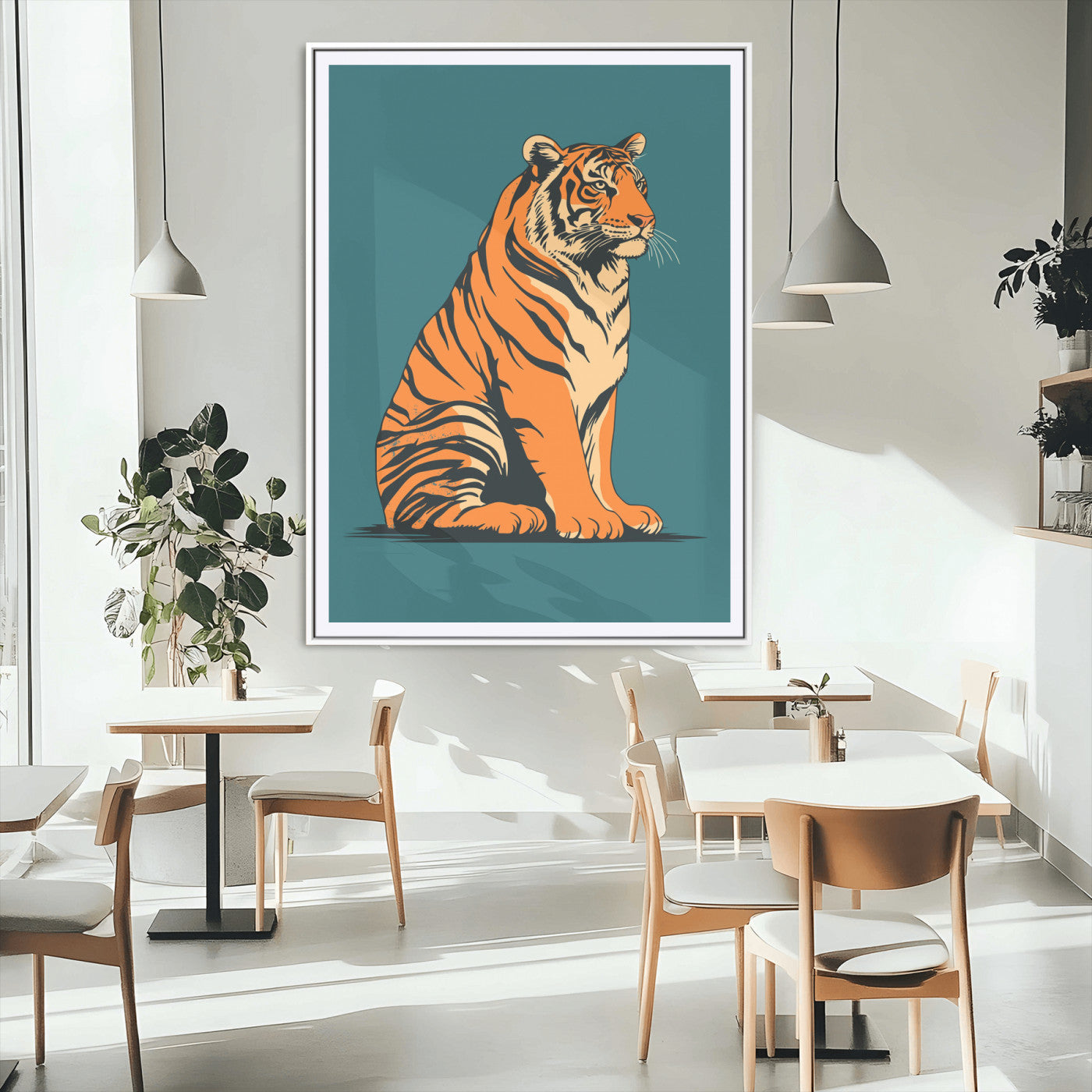 45688-MGV-CV-24X36-Tiger Wall Art – Bold Jungle Cat Canvas Print, Modern Wildlife Animal Decor for Living Room, Bedroom, Office or Nature Inspired