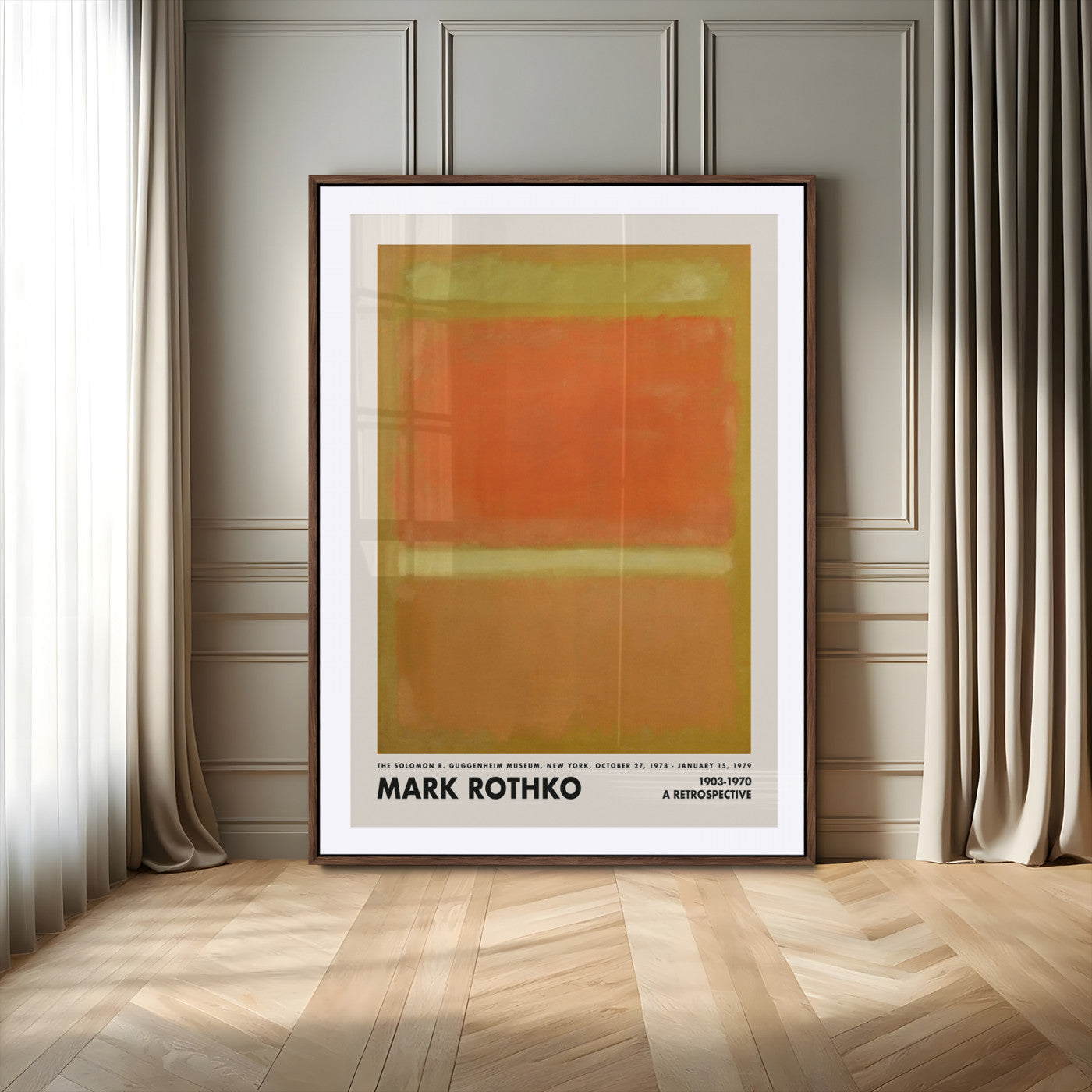 34842-MGV-CV-24X36-Mark Rothko Abstract Wall Art – Color Field Canvas Print, Modern Minimalist Home Decor for Living Room, Office, Bedroom, or Art