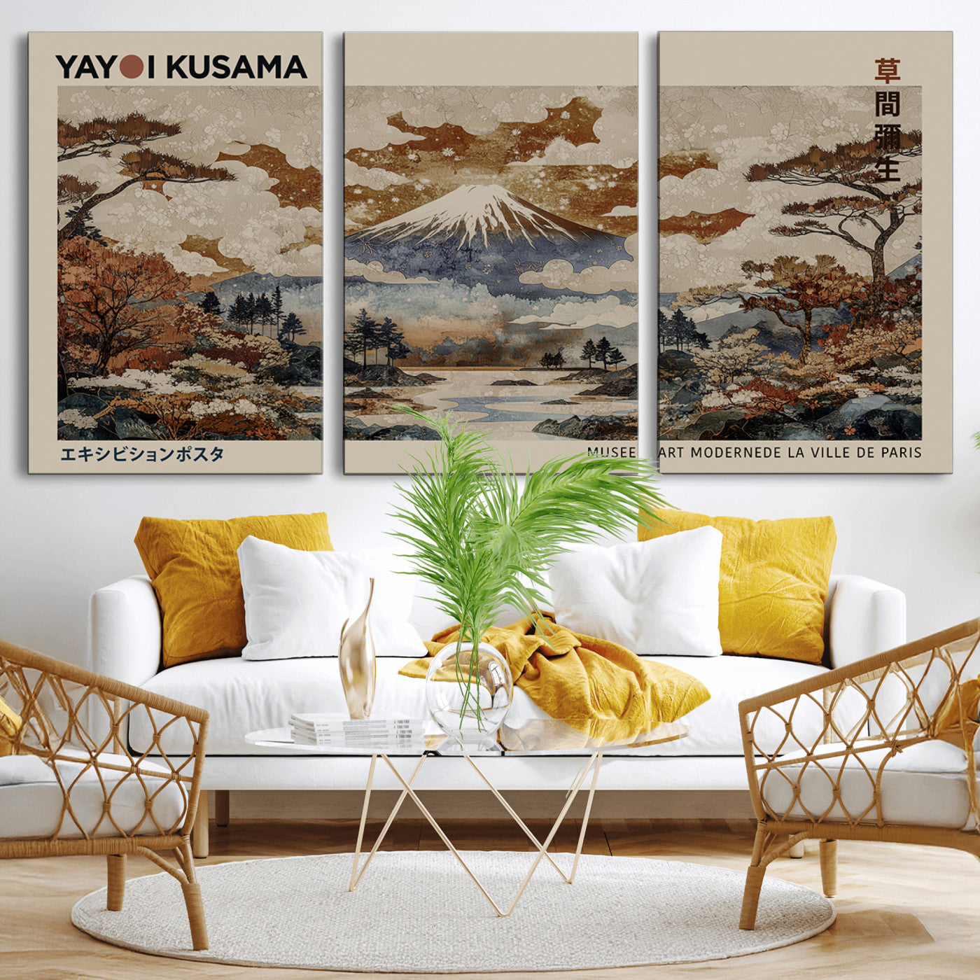 11778299-MGV-CV-36X24-Japanese Landscape Wall Art – Mount Fuji Canvas Print, Asian Inspired Nature Decor for Living Room, Bedroom, Office or Studio