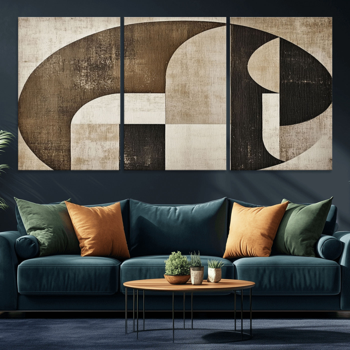 44796-MGV-CV-36X24-Wabi Sabi Wall Art Canvas Print, Framed Geometric Minimalist Art Picture Print, Modern Abstract Perfect Modern Abstract Decor