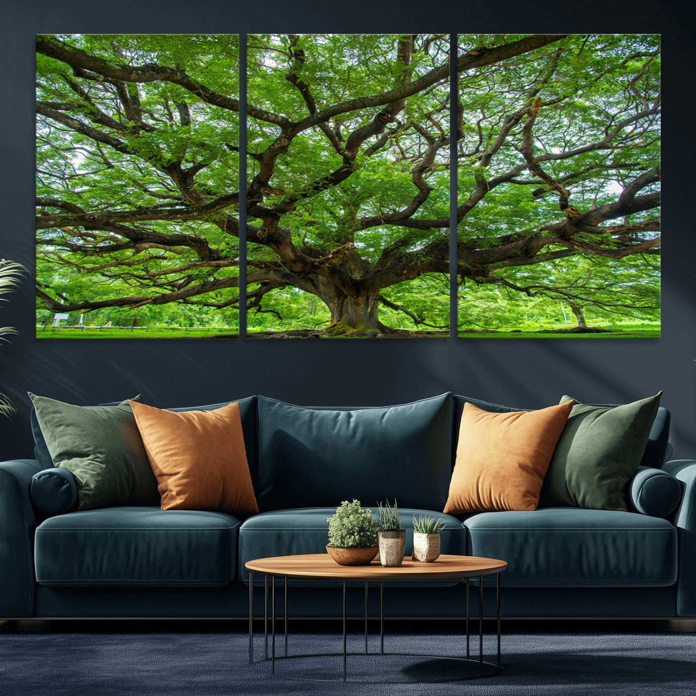 49375306-MGV-CV-36X24-Ancient Tree Wall Art Canvas Print, Framed Sprawling Branches Art Picture Print, Gnarling Tree Perfect Earthy Natural Decor