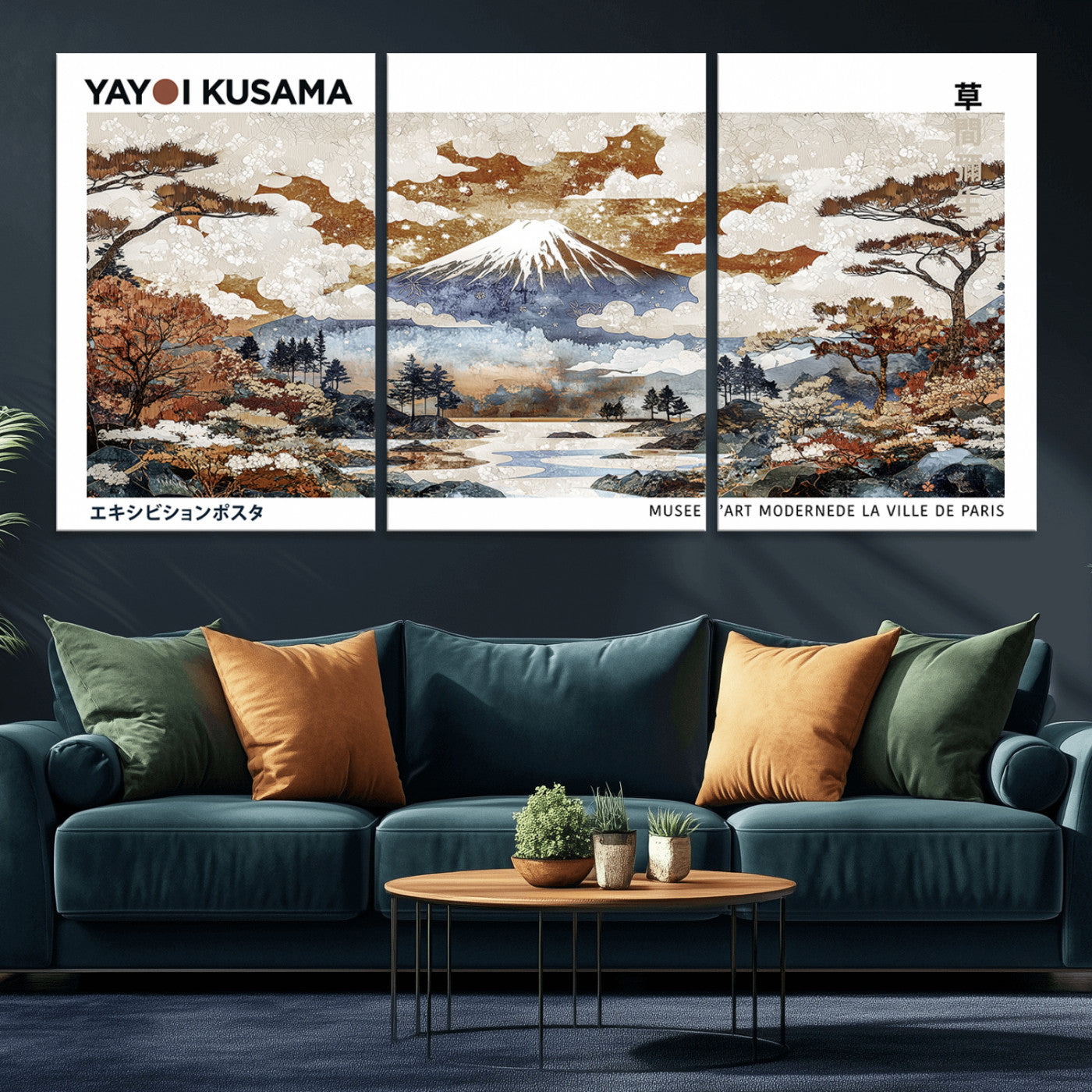 80111817-MGV-CV-36X24-Japanese Landscape Wall Art – Mount Fuji Autumn Canvas Print, Asian Inspired Nature Decor for Living Room, Bedroom, Office or