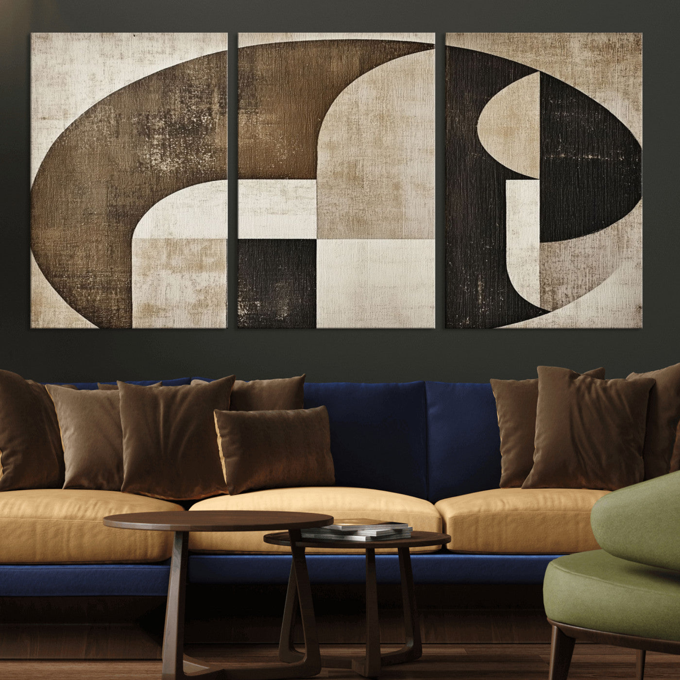 44796-MGV-CV-36X24-Wabi Sabi Wall Art Canvas Print, Framed Geometric Minimalist Art Picture Print, Modern Abstract Perfect Modern Abstract Decor