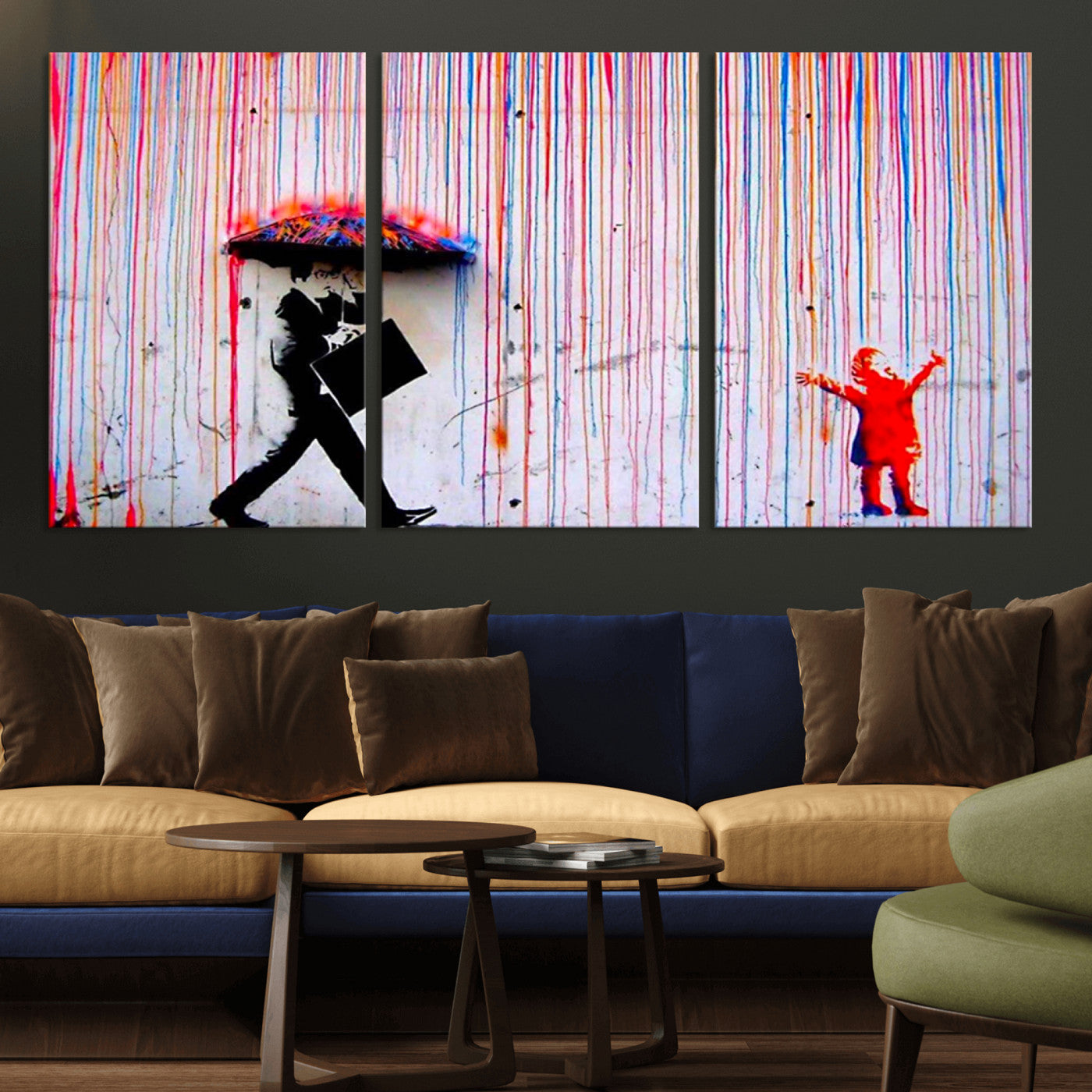 69505-MGV-CV-36X24-Graffiti Girl Wall Art Canvas Print, Framed Urban Contrast Art Picture Print, Vibrant Graffiti Perfect Urban Pop Decor Artwork