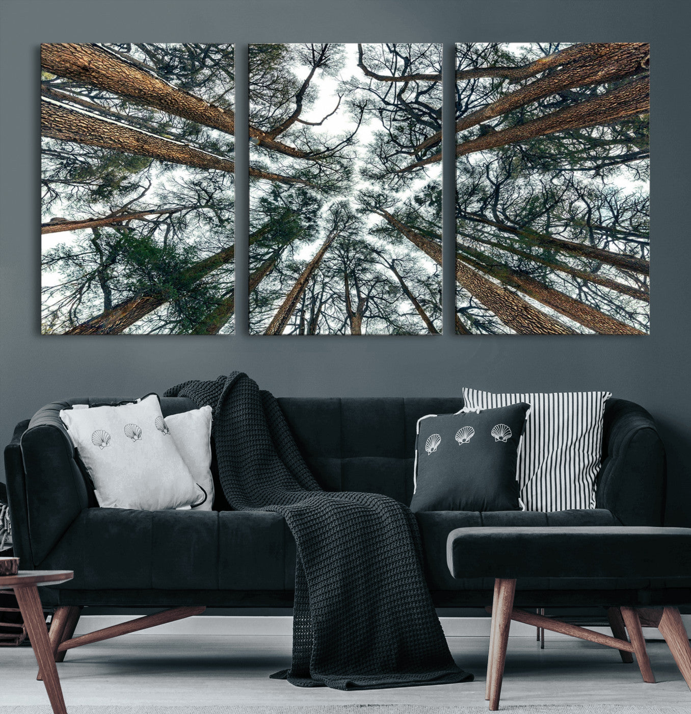 18790-MGV-CV-36X24-Pine Canopy Wall Art – Panoramic View of Towering Pines Canvas Print, Nature-Inspired Decor for Office, Cabin or Living Room