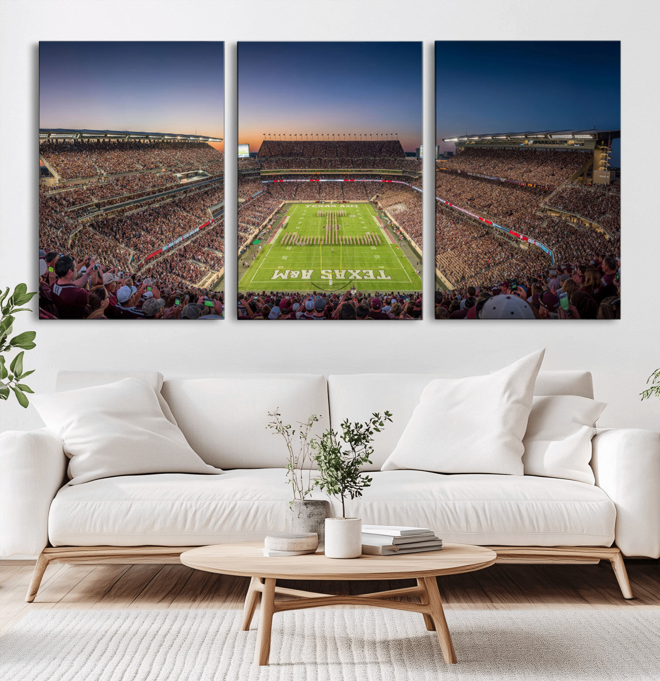 17421-MGV-CV-36X24-Kyle Field Wall Art Canvas Print, Framed Texas Stadium Art Picture Print, Kyle Field Stadium Perfect Sport Room Decor Artwork