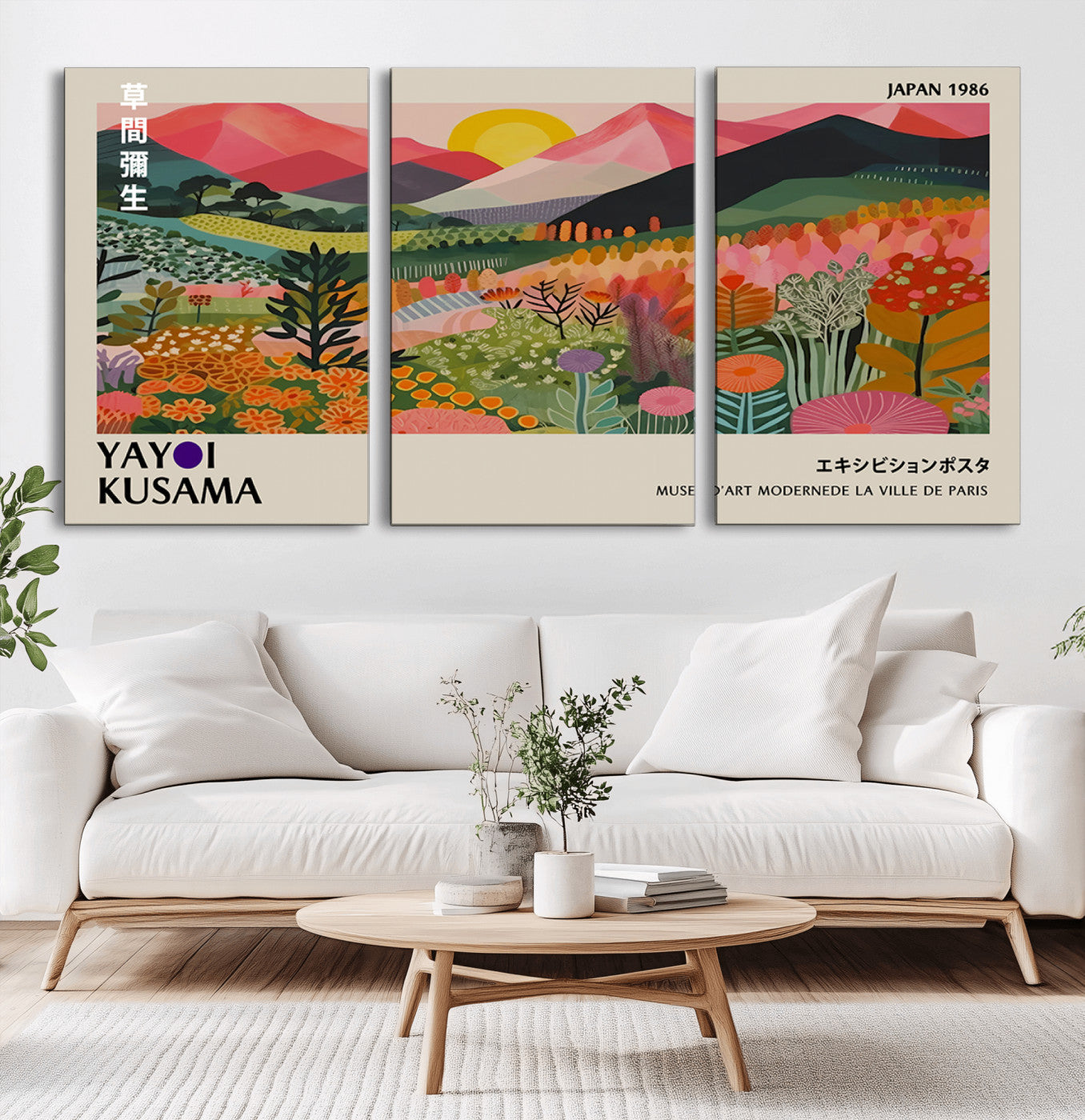 71942-MGV-CV-36X24-Colorful Mountain Valley Wall Art – Panoramic Floral Landscape Canvas Print, Vibrant Nature Scene for Living Room, Bedroom,