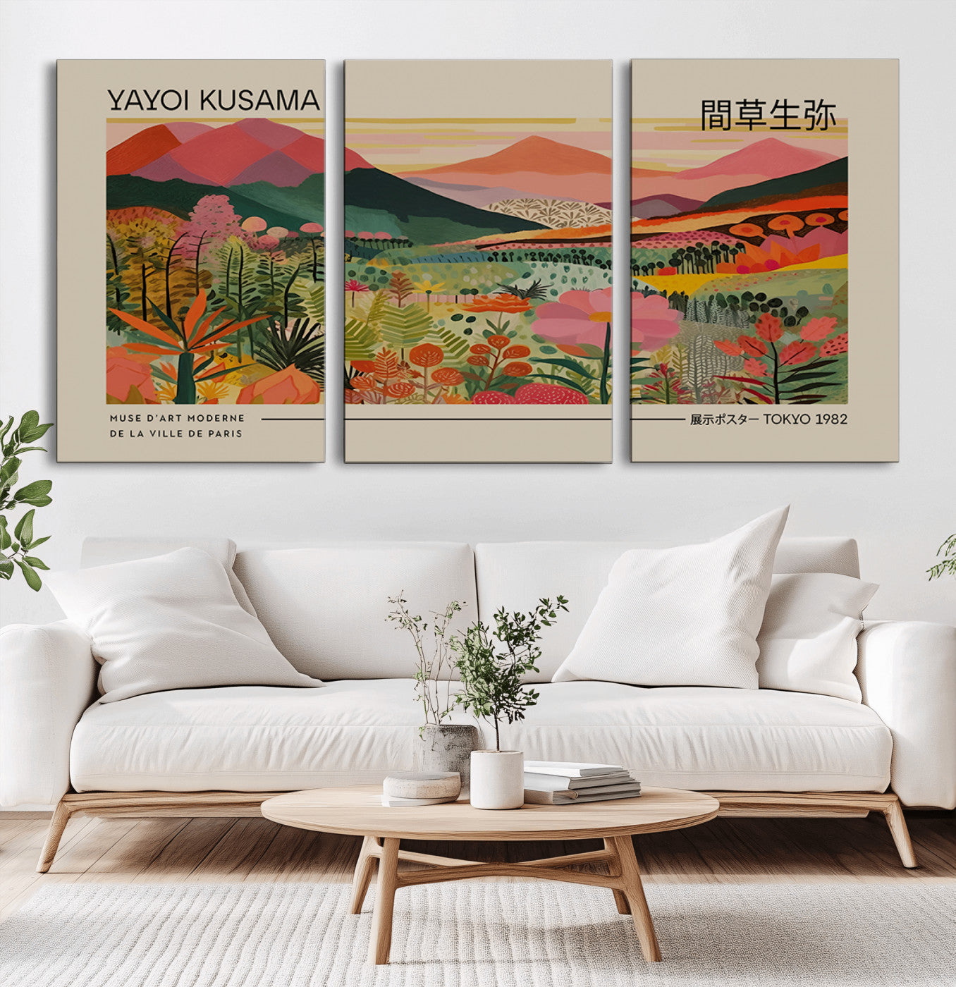 18969-MGV-CV-36X24-Colorful Mountain Meadow Wall Art – Panoramic Botanical Landscape Canvas Print, Vibrant Nature Scene for Living Room, Bedroom,