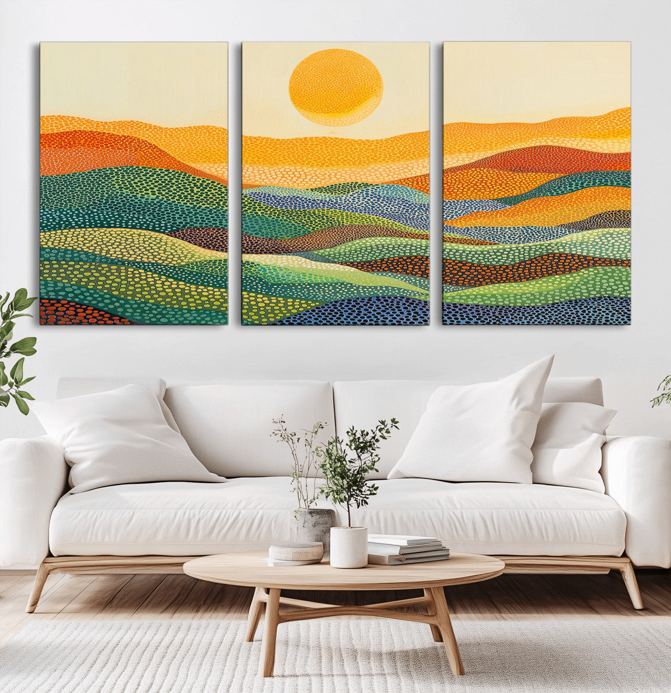 33148-MGV-CV-36X24-Sunset Horizon Wall Art – Vibrant Abstract Landscape Canvas Print with Bold Colors and Modern Design for Living Room, Bedroom, or