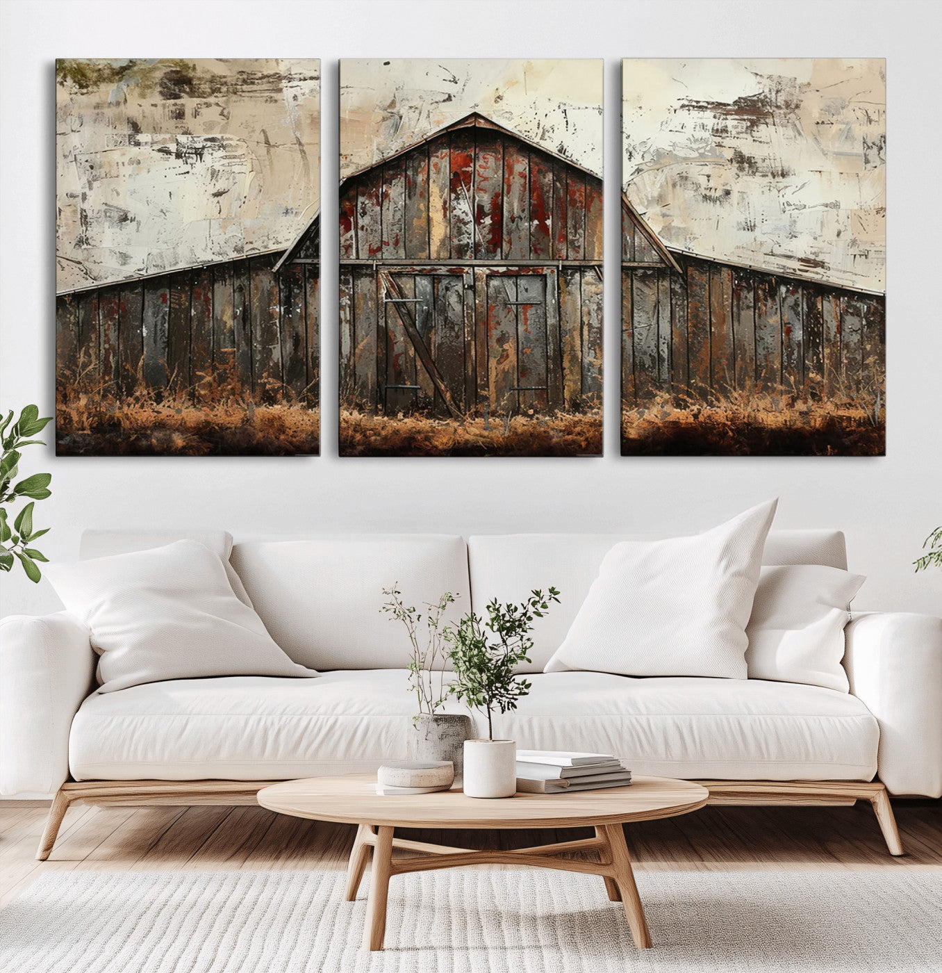 AHIR_1-topaz-MGV-CV-36X24-Rustic Barn Wall Art – Weathered Farmhouse Canvas Print, Vintage Country Landscape Artwork for Living Room, Kitchen, Cabin, Lodge,