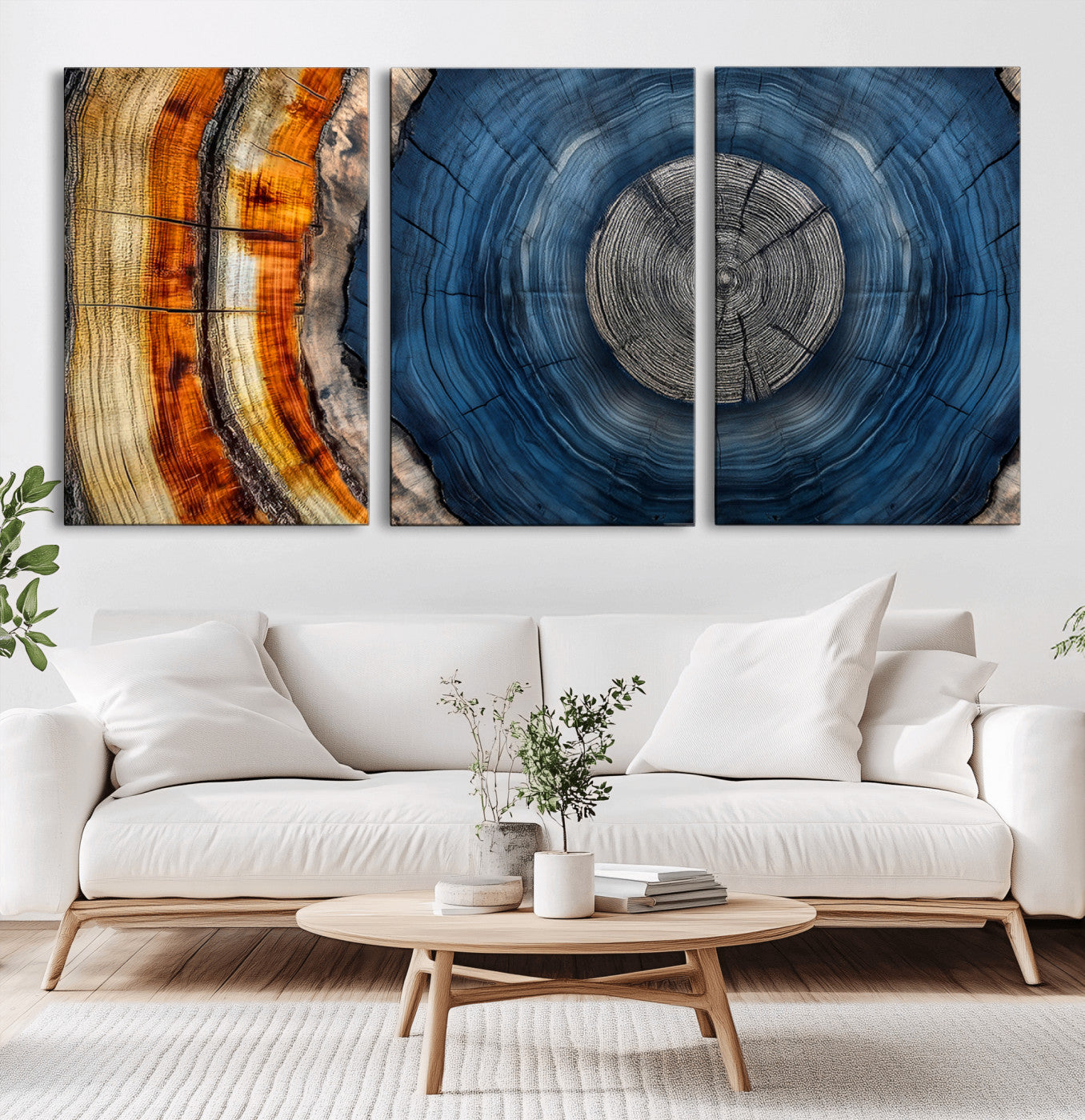 84489410-MGV-CV-36X24-Framed Abstract Tree Ring Wall Art Print, Natural Rustic Wood Texture Canvas Print, Wood Tree Stump Farmhouse, Log Cabin Wooden