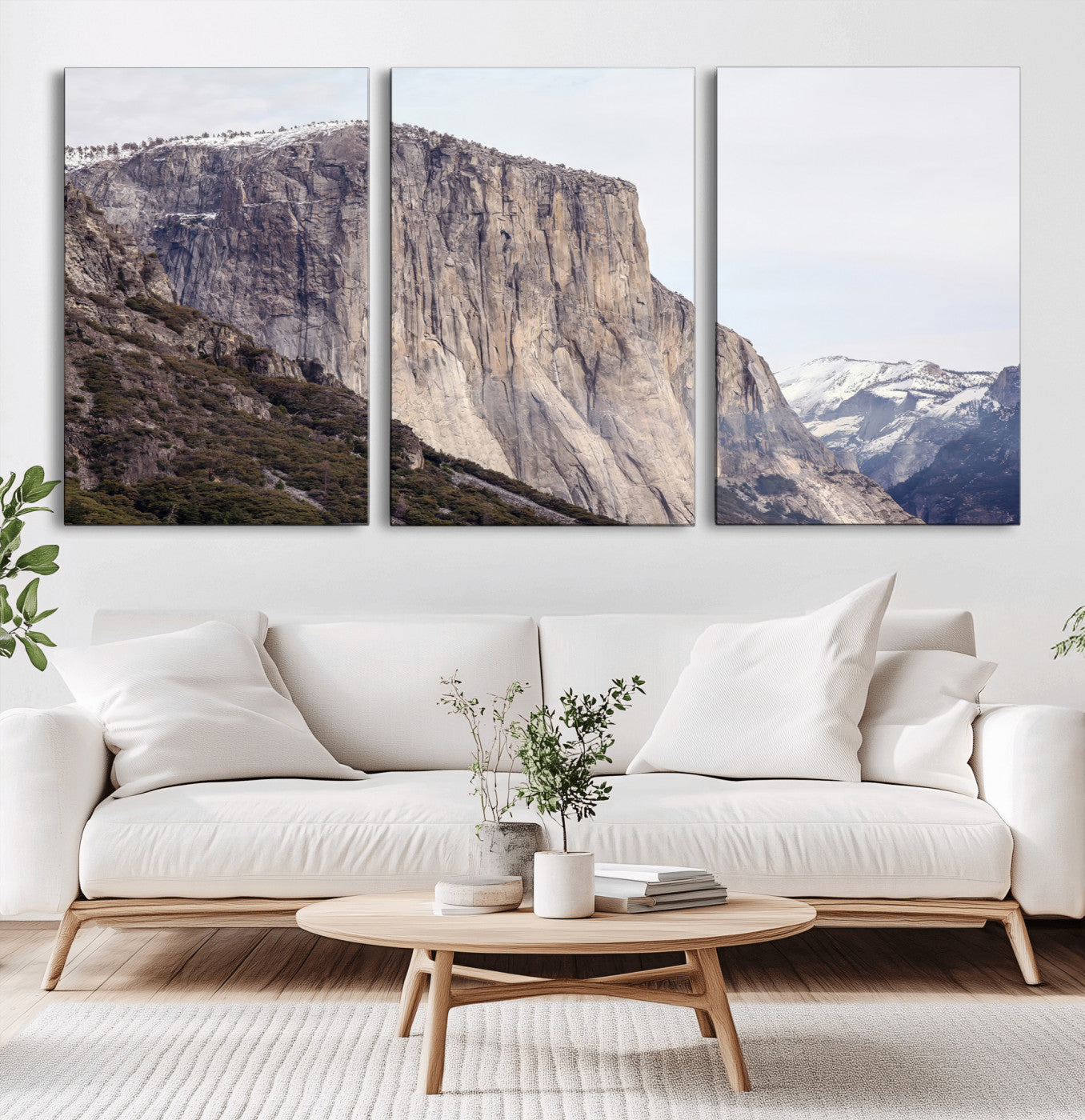 74506434-MGV-CV-36X24-El Capitan Wall Art Canvas Print, Framed Yosemite Cliff Art Picture Print, Sierra Nevada Perfect Sierra Minimalism Decor Artwork