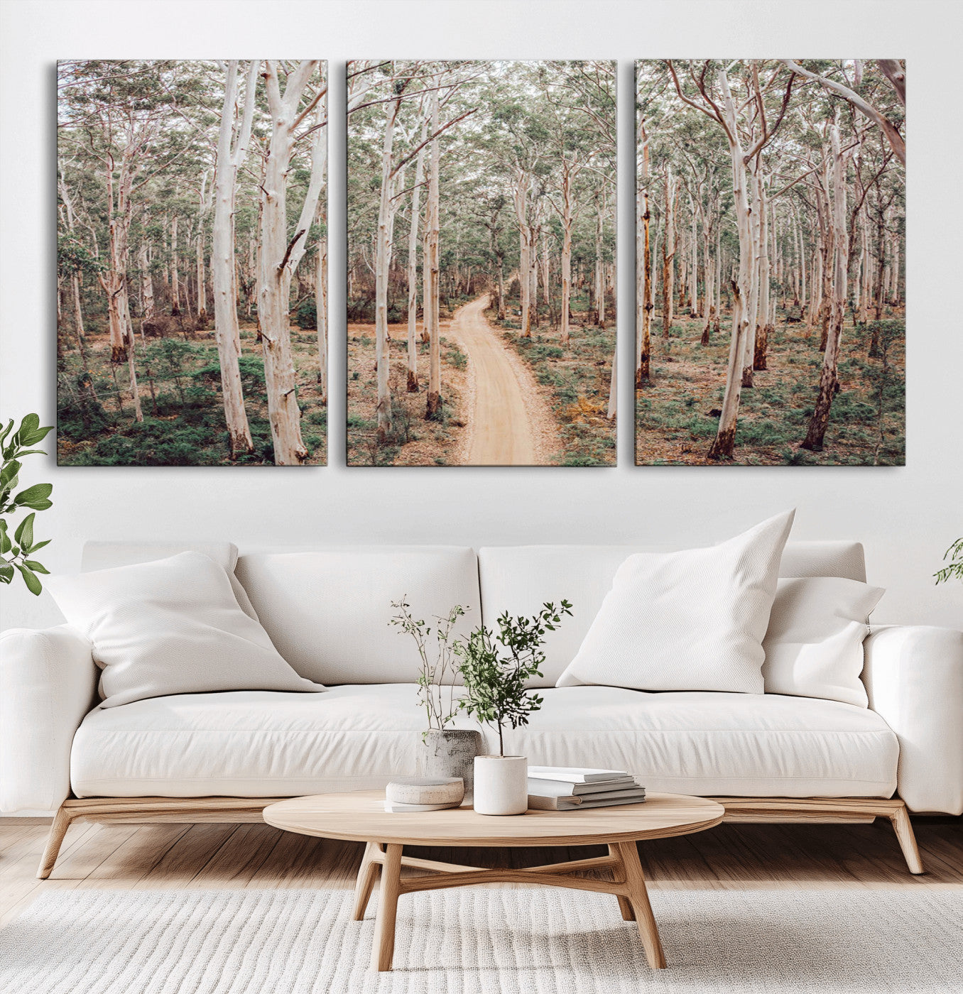 24760563-MGV-CV-36X24-Forest Wall Art – Tranquil Woodland Path Canvas Print, Scenic Nature Photography Decor for Bedroom, Living Room, Office, Cabin or