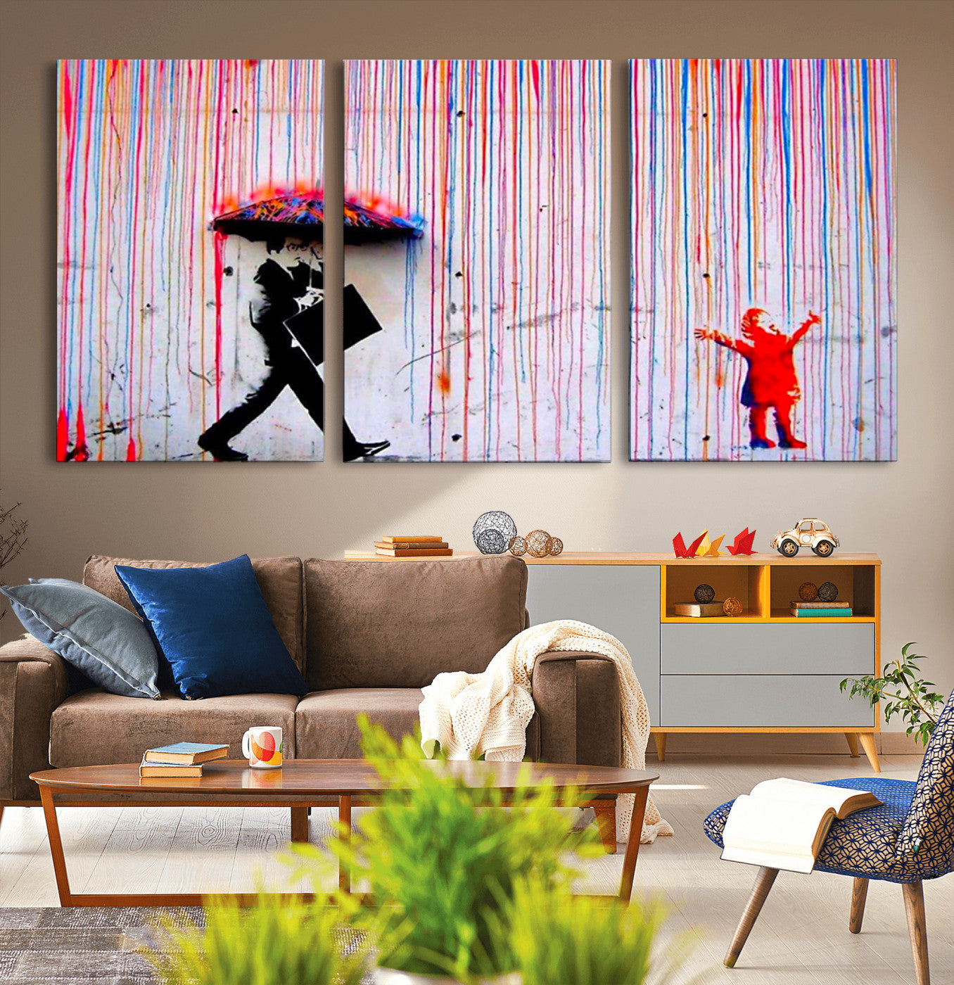 69505-MGV-CV-36X24-Graffiti Girl Wall Art Canvas Print, Framed Urban Contrast Art Picture Print, Vibrant Graffiti Perfect Urban Pop Decor Artwork