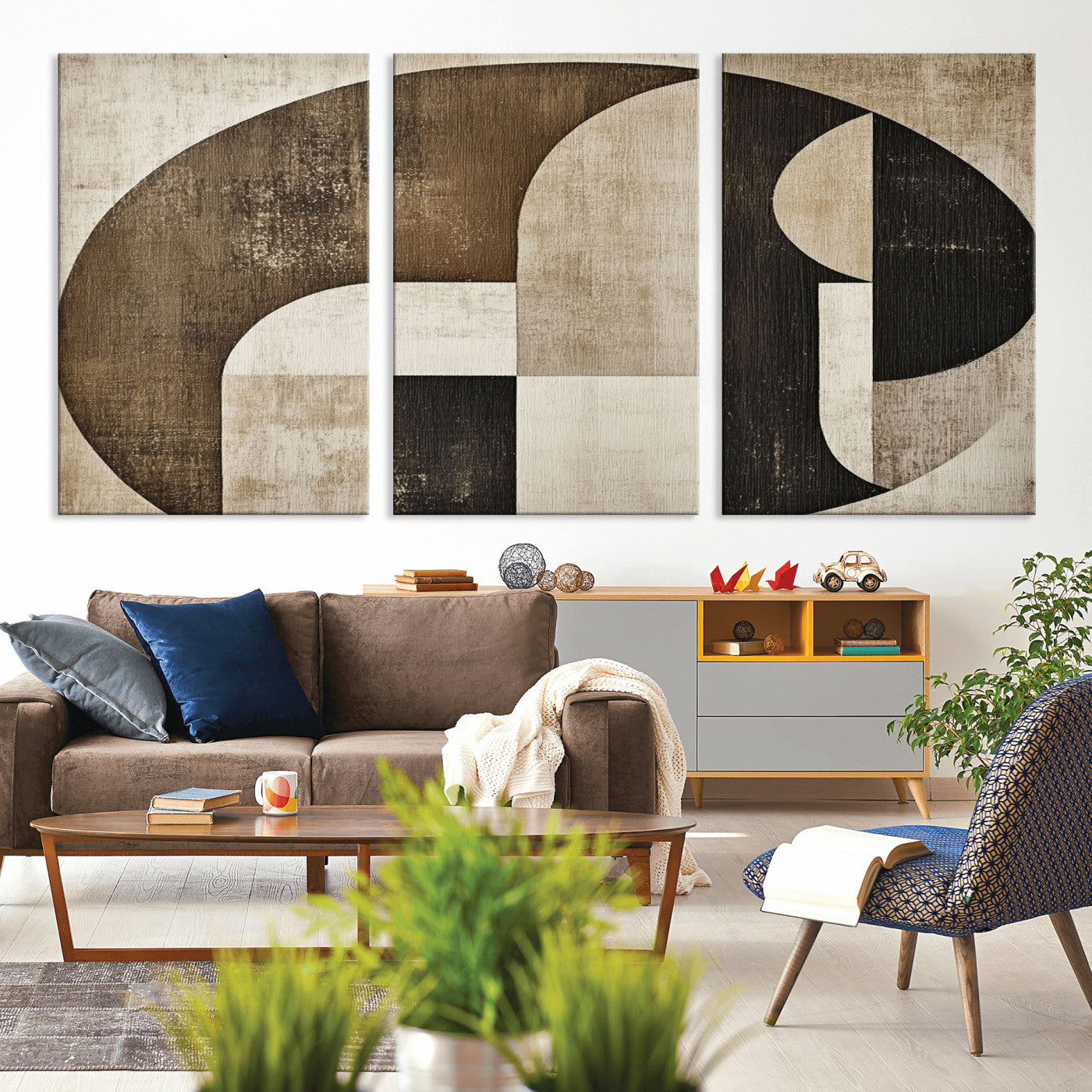 44796-MGV-CV-36X24-Wabi Sabi Wall Art Canvas Print, Framed Geometric Minimalist Art Picture Print, Modern Abstract Perfect Modern Abstract Decor