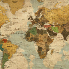 World Map Art Prints