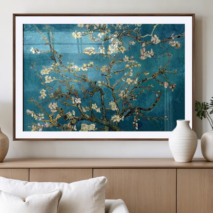 91714-MGV-CV-36X24-Almond Blossoms Wall Art – Handcrafted Van Gogh Inspired Floral Canvas Print, Beautiful Nature Decor for Living Room, Bedroom, or