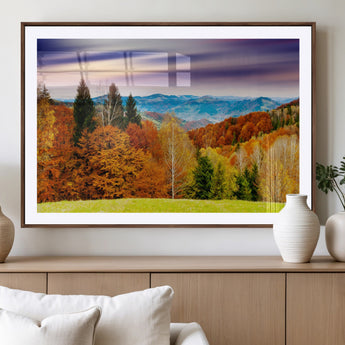 58007-MGV-CV-36X24-Autumn Mountain Landscape Wall Art – Stunning Fall Forest Canvas Print, Cozy Nature Decor for Home or Office
