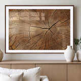 61710-MGC-FP-36x24_Walnut-Tree Rings Wall Art – Rustic Wood Grain Canvas Print of Tree Trunk Cross Section, Nature Inspired Decor for Cabin, Office, Living