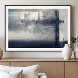 55718-MGV-CV-36X24-Surreal Cross Wall Art – Spiritual Faith Canvas Print, Abstract Christian Artwork with Modern Religious Symbol for Living Room,