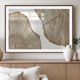 99692-MGV-CV-36X24-Tree Ring Linocut Wall Art Canvas Print, Framed Wood Cut Art Picture Print, Tree Rings Perfect Minimalist Rustic Decor Artwork