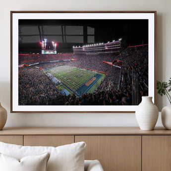 46899-MGV-CV-36X24-Ben Hill Griffin Stadium Wall Art Canvas Print, Framed Football Stadium Art Picture Print, Florida Football Stadium Perfect Sport