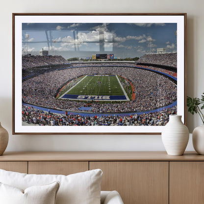 76491-MGV-CV-36X24-Buffalo Bills Stadium Wall Art Canvas Print, Framed Bills Stadium Art Picture Print, Highmark Stadium Perfect Sport Room Decor